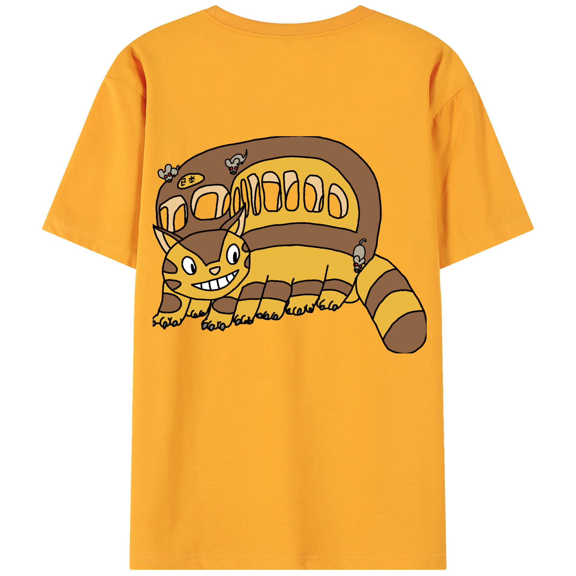 （画像用） となりのトトロ 草壁メイ 草壁サツキ My Neighbor Totoro Satsuki Kusakabe Mei Kusakabe 綿100％ メンズ半袖Tシャツ（バックプリント） 通気性