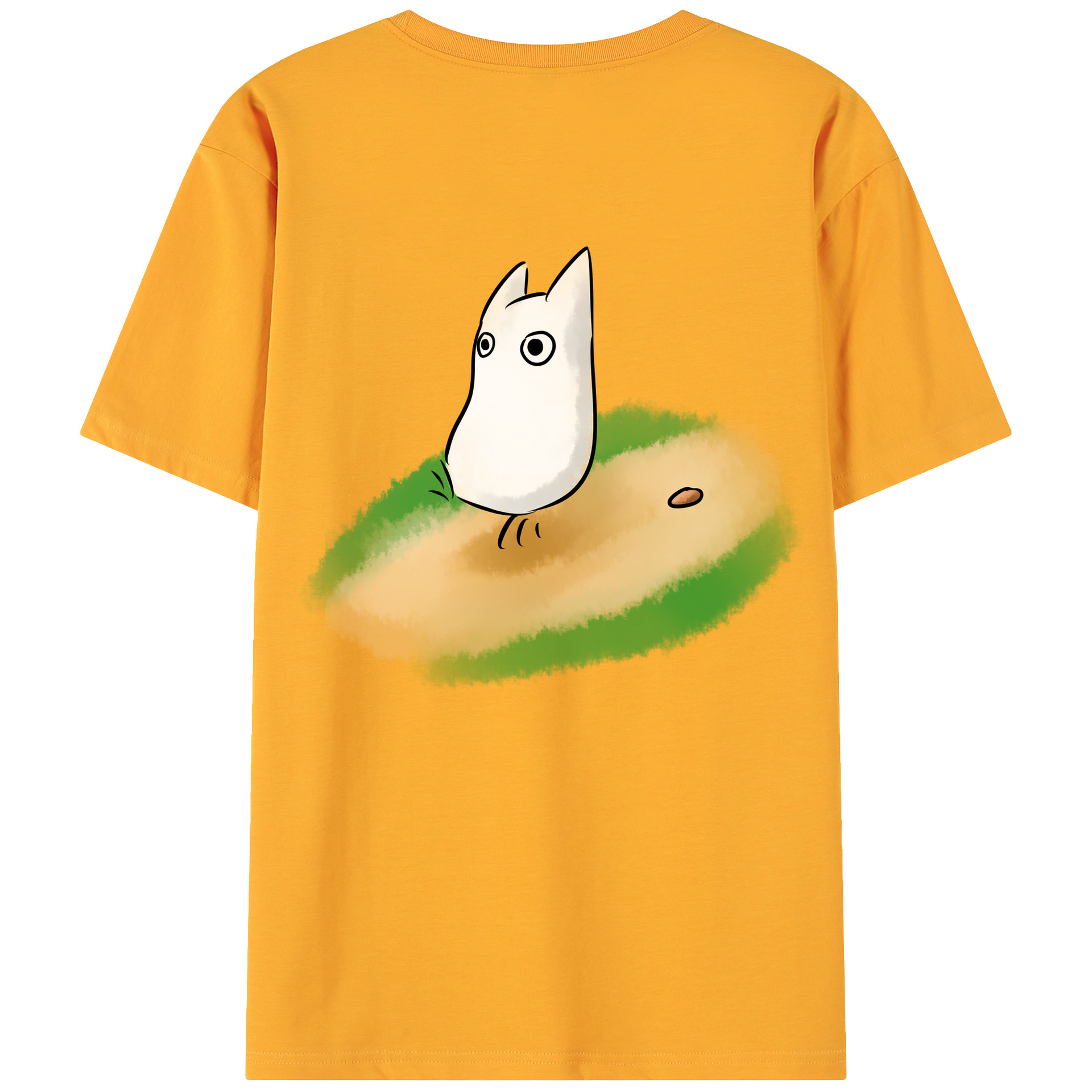 （画像用） となりのトトロ 草壁メイ 草壁サツキ My Neighbor Totoro Satsuki Kusakabe Mei Kusakabe 綿100％ メンズ半袖Tシャツ（バックプリント） 通気性