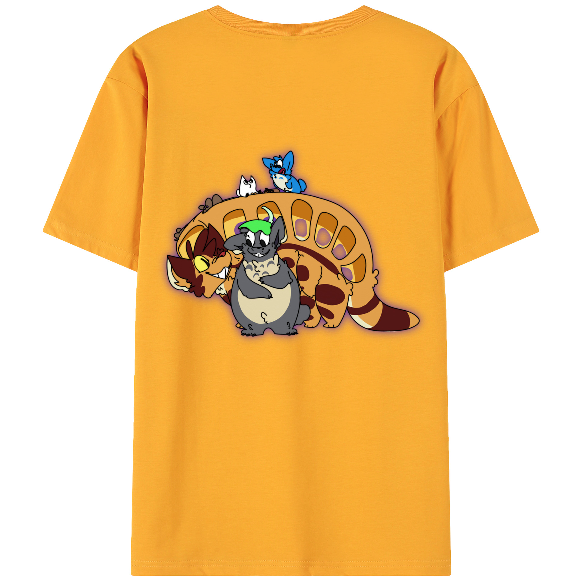 （画像用） となりのトトロ 草壁メイ 草壁サツキ My Neighbor Totoro Satsuki Kusakabe Mei Kusakabe 綿100％ メンズ半袖Tシャツ（バックプリント） 通気性