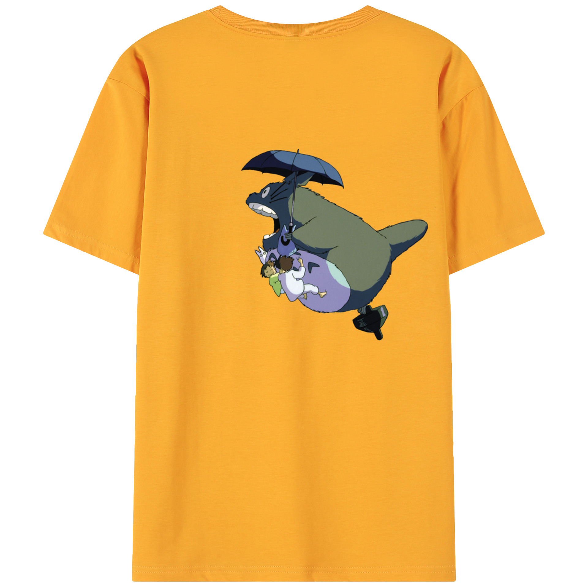 （画像用） となりのトトロ 草壁メイ 草壁サツキ My Neighbor Totoro Satsuki Kusakabe Mei Kusakabe 綿100％ メンズ半袖Tシャツ（バックプリント） 通気性