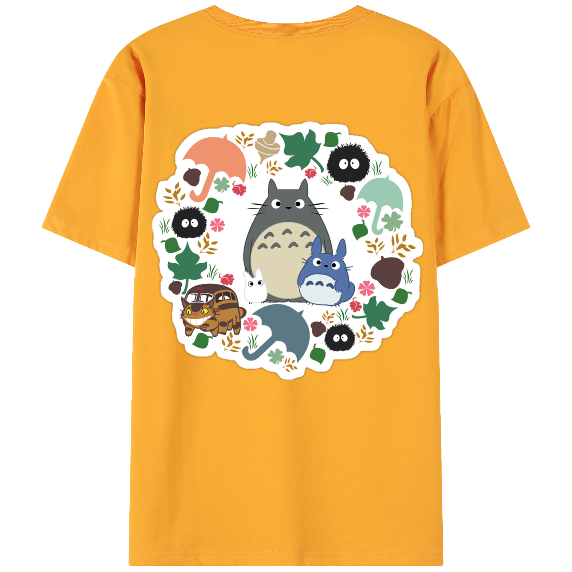 （画像用） となりのトトロ 草壁メイ 草壁サツキ My Neighbor Totoro Satsuki Kusakabe Mei Kusakabe 綿100％ メンズ半袖Tシャツ（バックプリント） 通気性