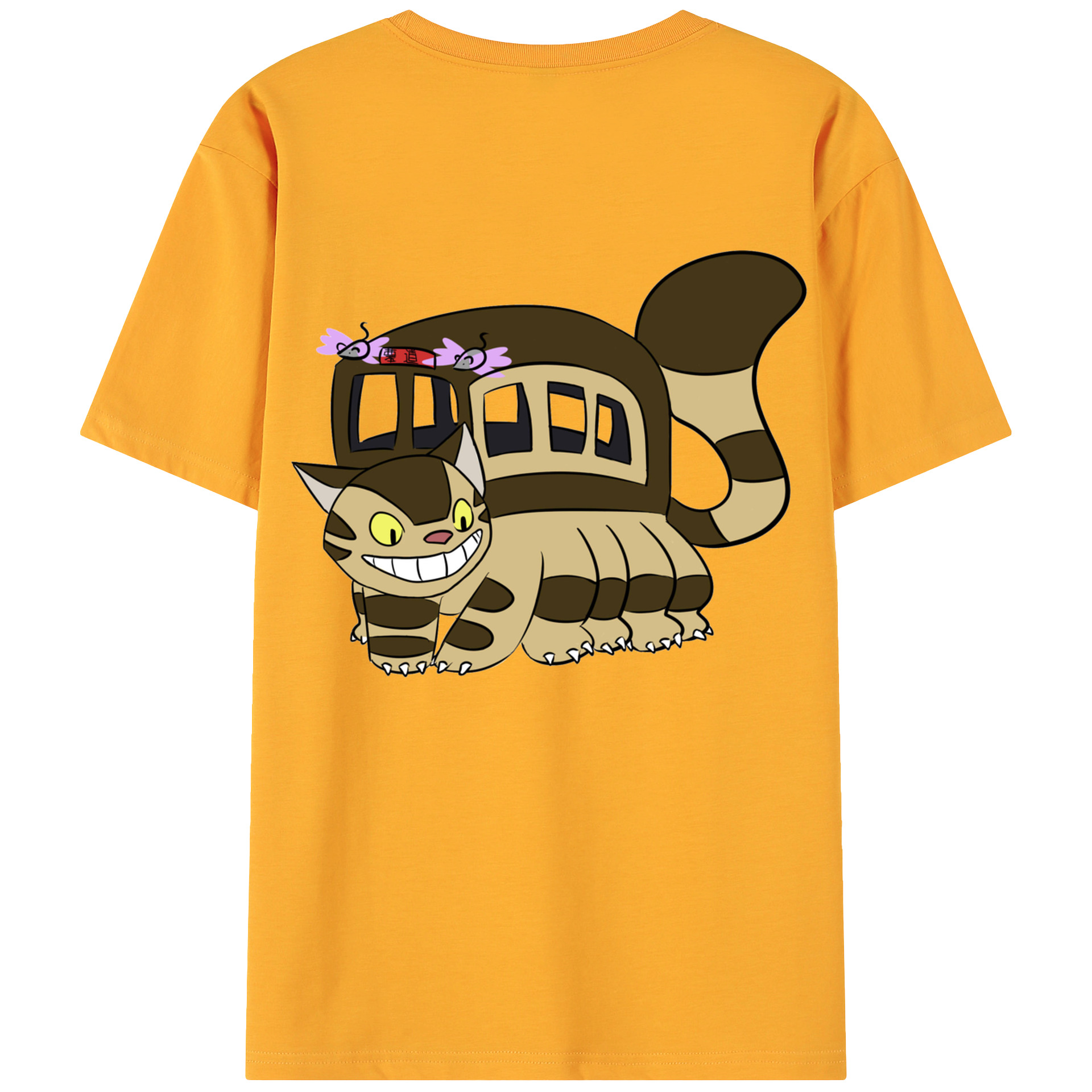 （画像用） となりのトトロ 草壁メイ 草壁サツキ My Neighbor Totoro Satsuki Kusakabe Mei Kusakabe 綿100％ メンズ半袖Tシャツ（バックプリント） 通気性