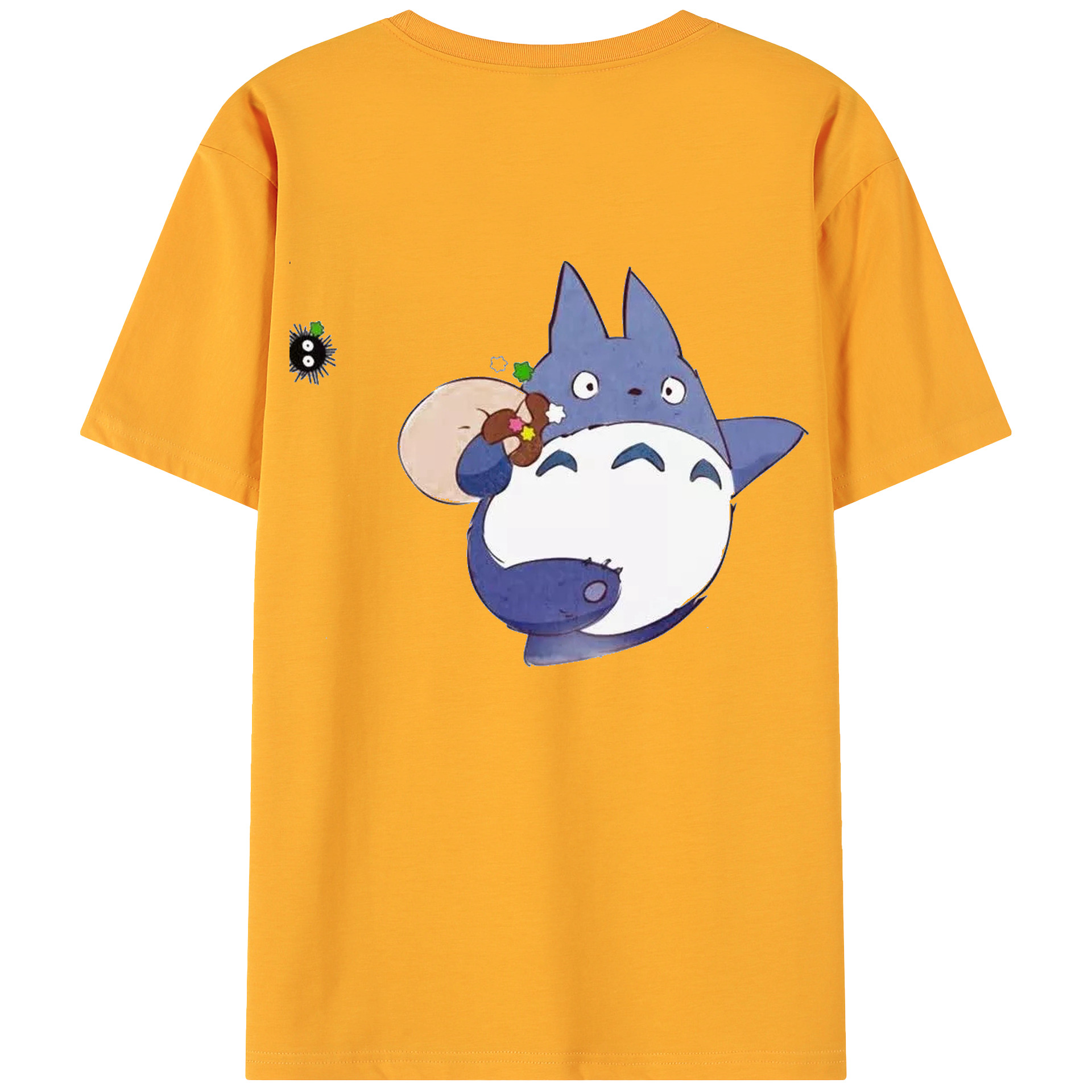 （画像用） となりのトトロ 草壁メイ 草壁サツキ My Neighbor Totoro Satsuki Kusakabe Mei Kusakabe 綿100％ メンズ半袖Tシャツ（バックプリント） 通気性
