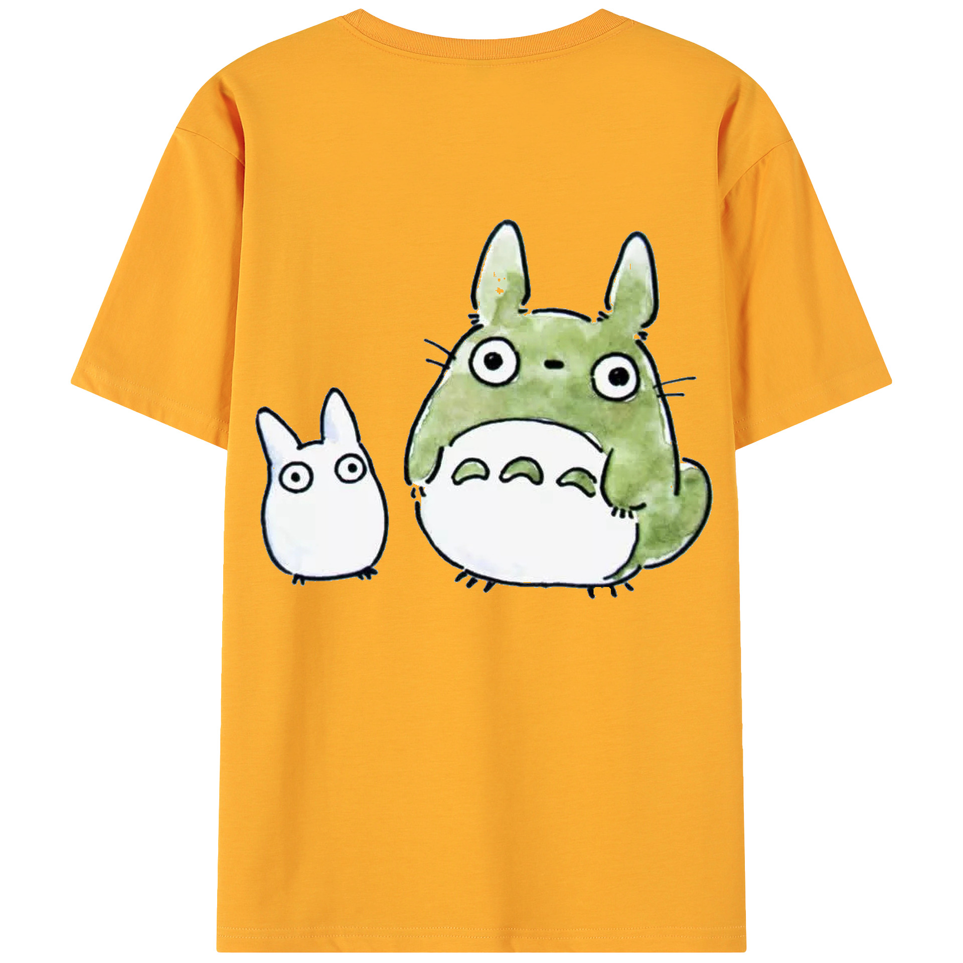 （画像用） となりのトトロ 草壁メイ 草壁サツキ My Neighbor Totoro Satsuki Kusakabe Mei Kusakabe 綿100％ メンズ半袖Tシャツ（バックプリント） 通気性