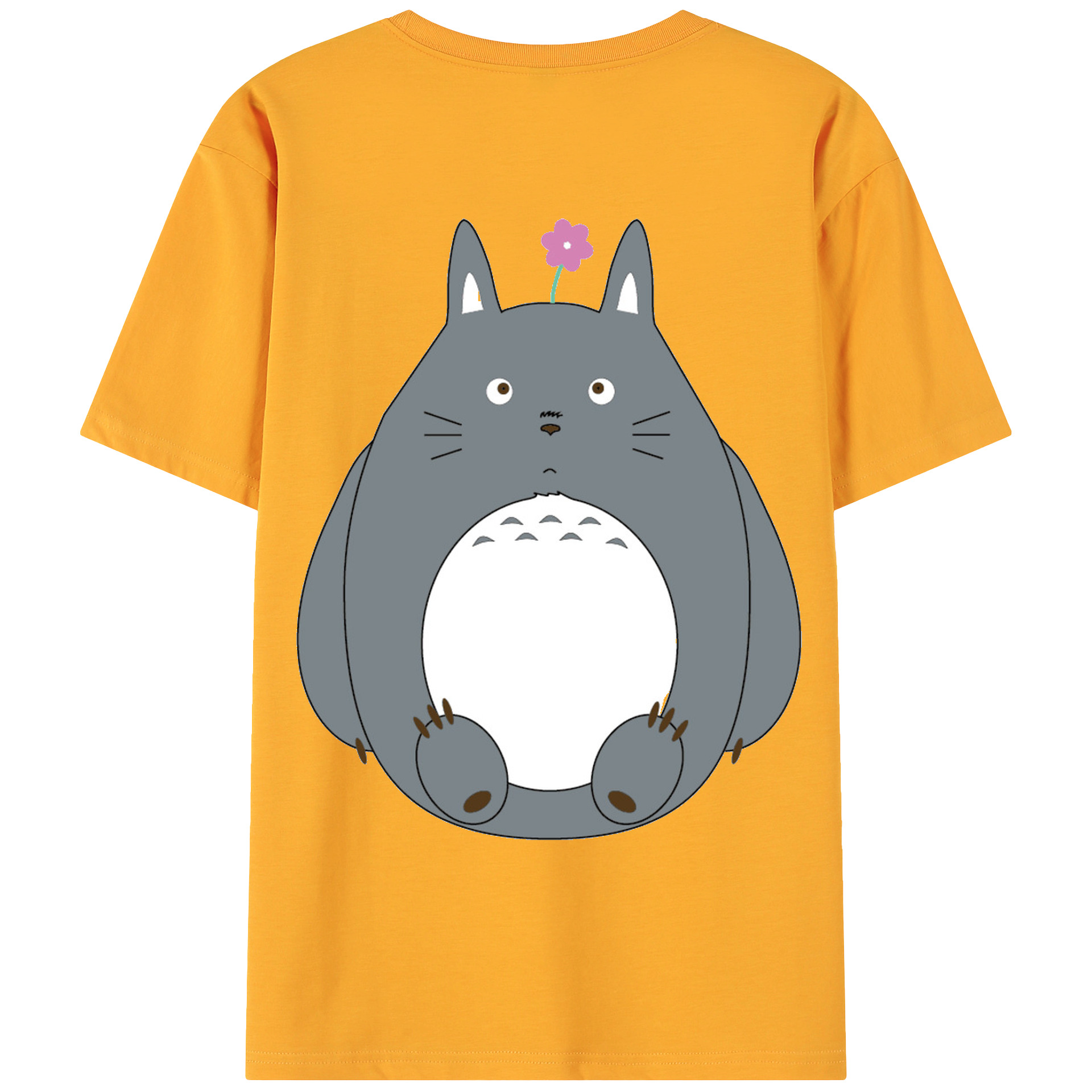（画像用） となりのトトロ 草壁メイ 草壁サツキ My Neighbor Totoro Satsuki Kusakabe Mei Kusakabe 綿100％ メンズ半袖Tシャツ（バックプリント） 通気性