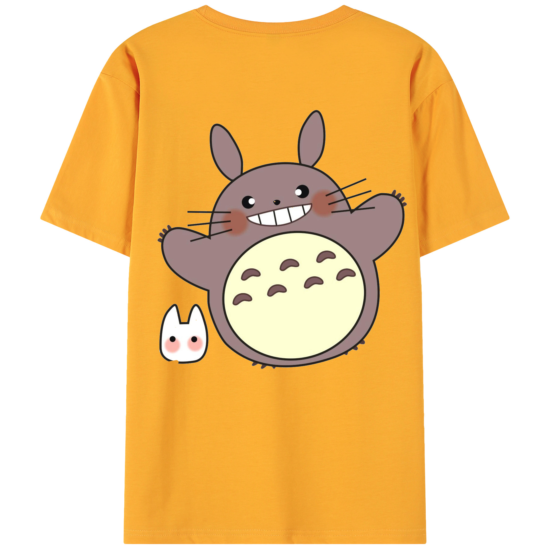 （画像用） となりのトトロ 草壁メイ 草壁サツキ My Neighbor Totoro Satsuki Kusakabe Mei Kusakabe 綿100％ メンズ半袖Tシャツ（バックプリント） 通気性