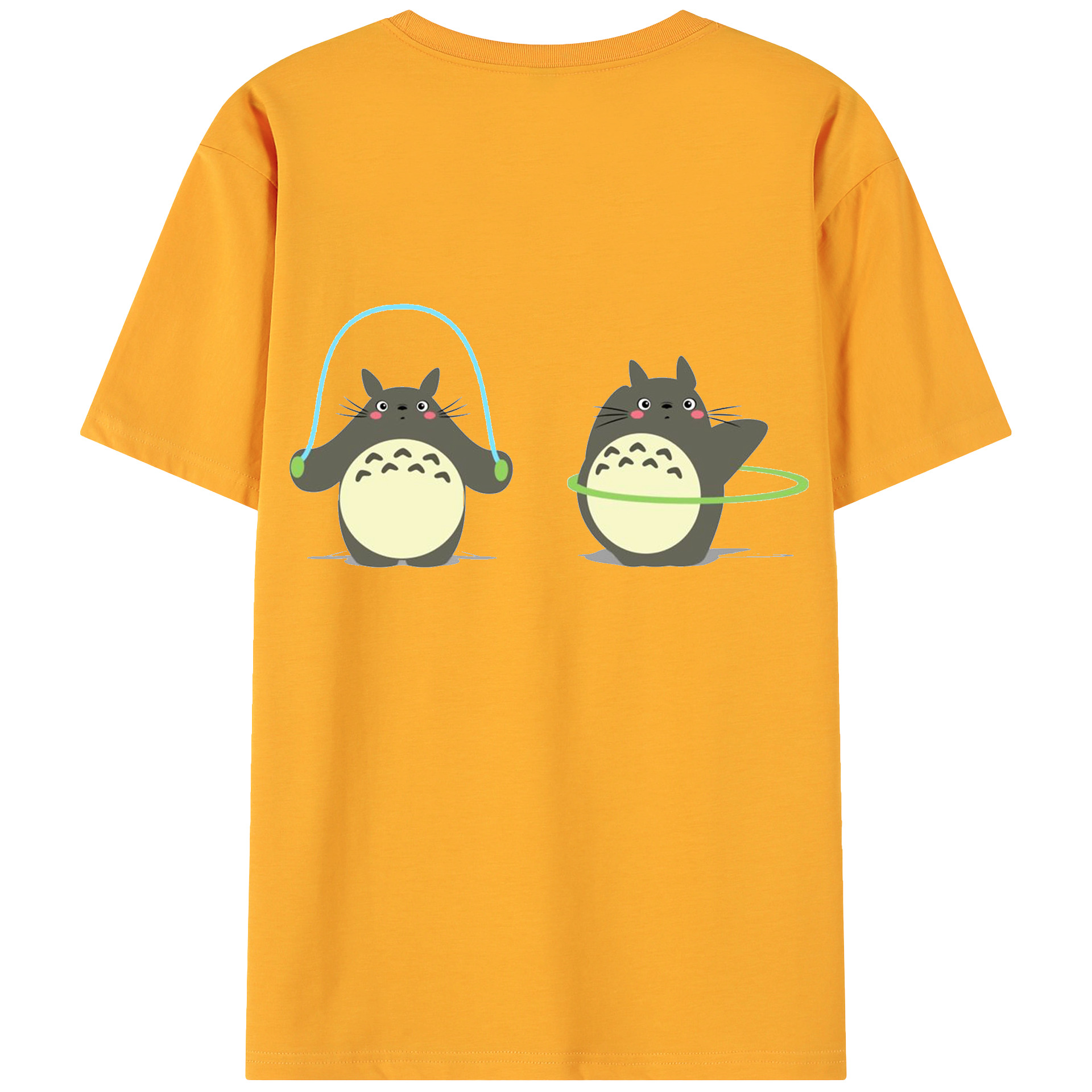 （画像用） となりのトトロ 草壁メイ 草壁サツキ My Neighbor Totoro Satsuki Kusakabe Mei Kusakabe 綿100％ メンズ半袖Tシャツ（バックプリント） 通気性