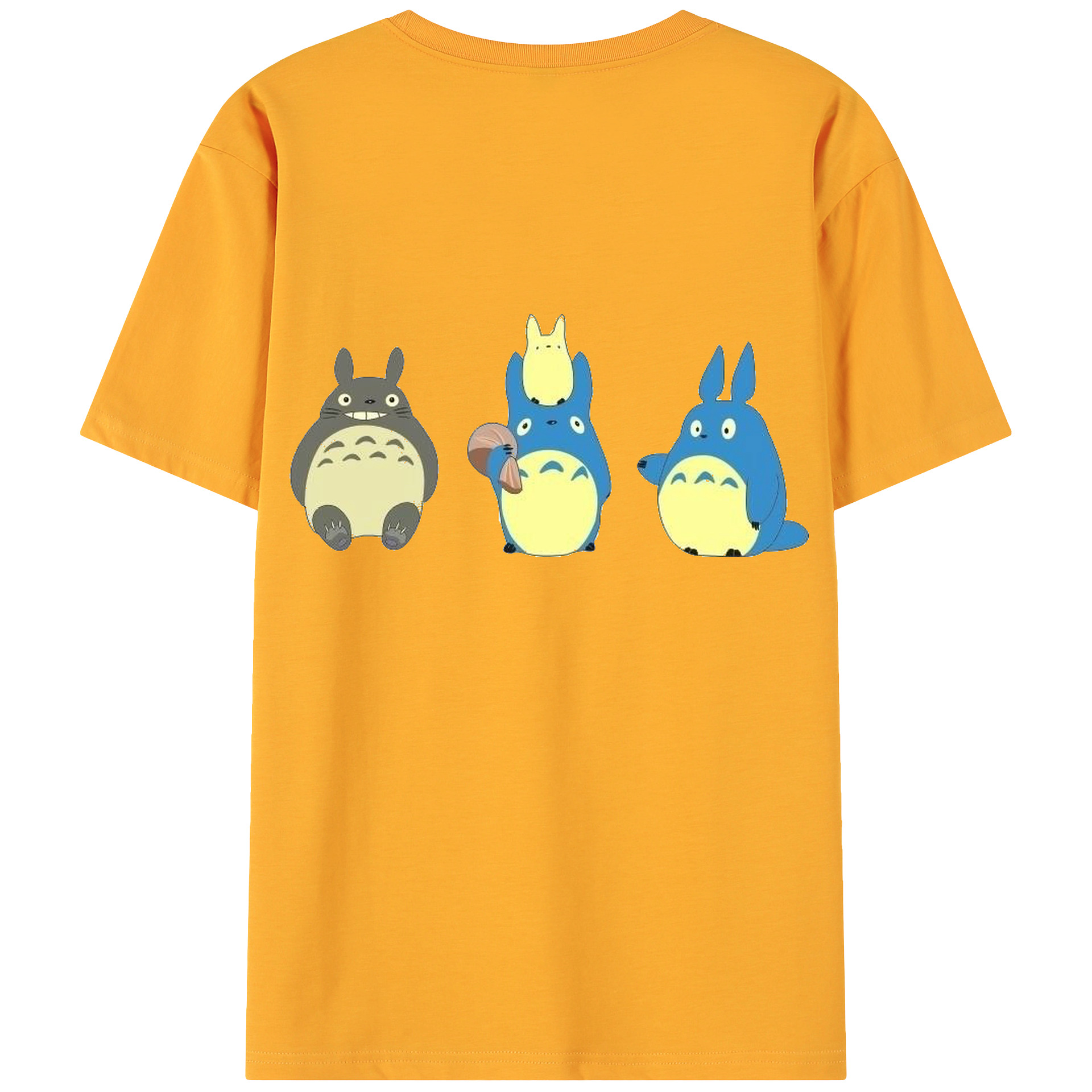（画像用） となりのトトロ 草壁メイ 草壁サツキ My Neighbor Totoro Satsuki Kusakabe Mei Kusakabe 綿100％ メンズ半袖Tシャツ（バックプリント） 通気性
