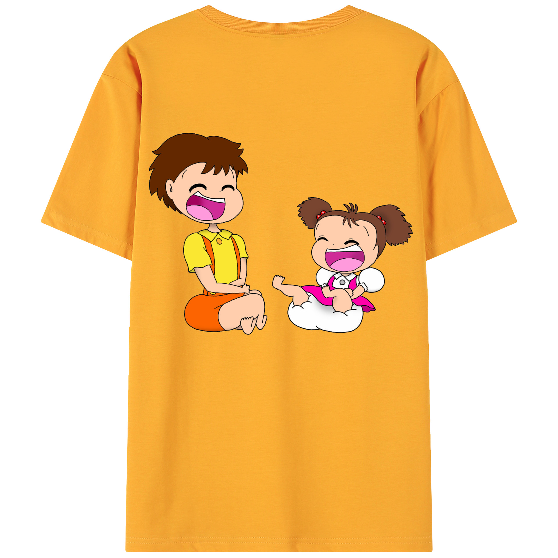 （画像用） となりのトトロ 草壁メイ 草壁サツキ My Neighbor Totoro Satsuki Kusakabe Mei Kusakabe 綿100％ メンズ半袖Tシャツ（バックプリント） 通気性