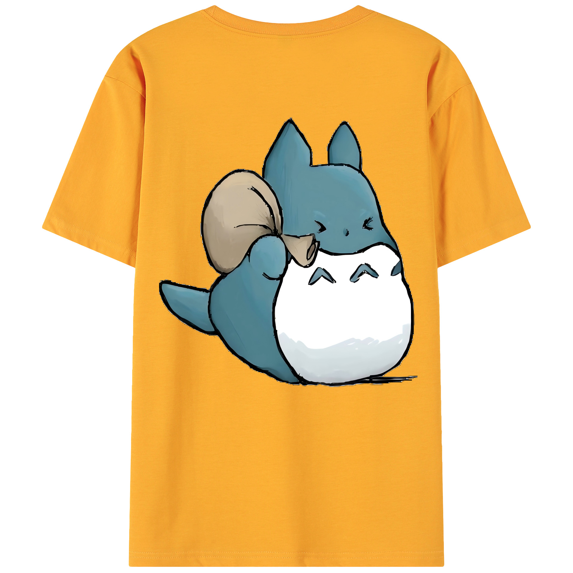 （画像用） となりのトトロ 草壁メイ 草壁サツキ My Neighbor Totoro Satsuki Kusakabe Mei Kusakabe 綿100％ メンズ半袖Tシャツ（バックプリント） 通気性