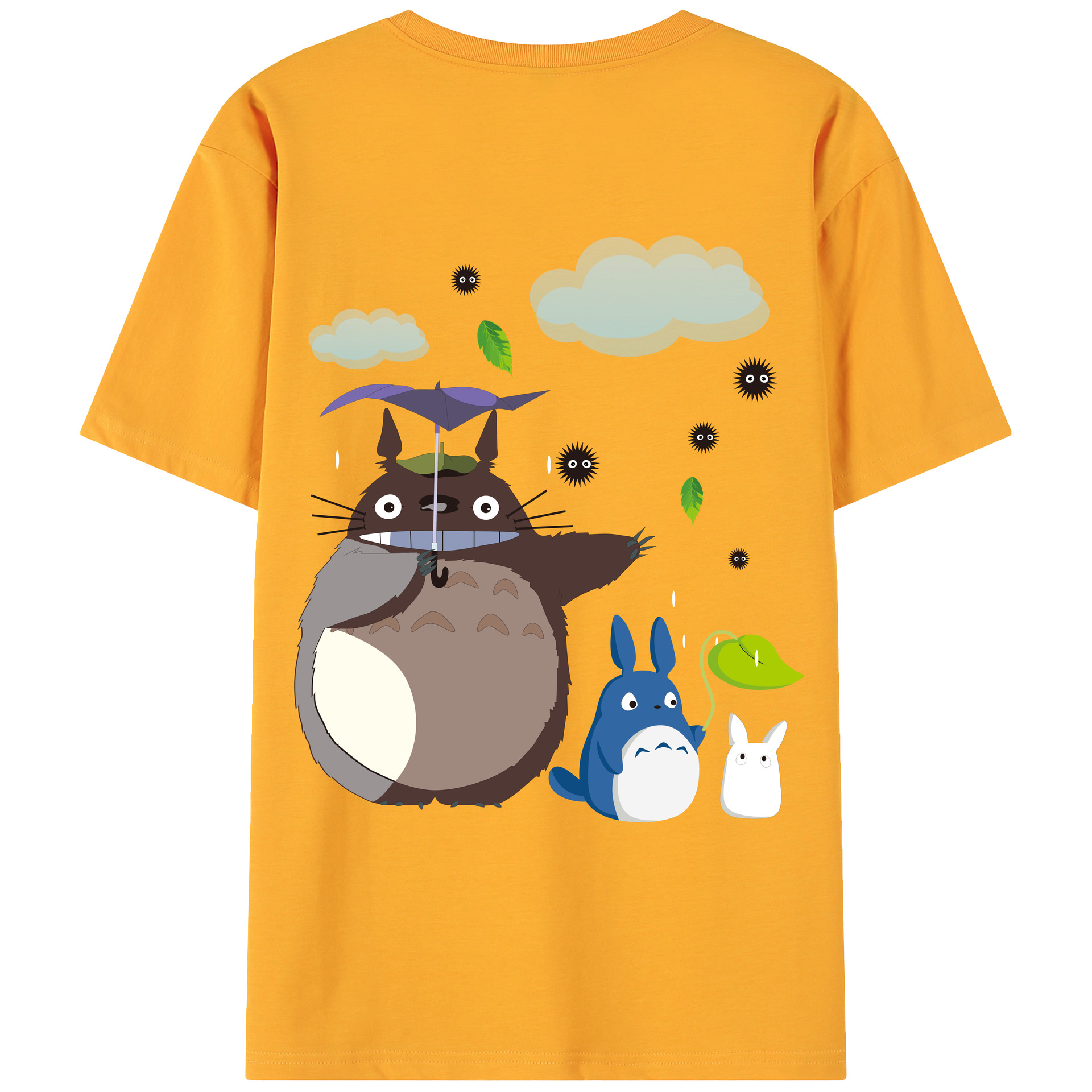 （画像用） となりのトトロ 草壁メイ 草壁サツキ My Neighbor Totoro Satsuki Kusakabe Mei Kusakabe 綿100％ メンズ半袖Tシャツ（バックプリント） 通気性
