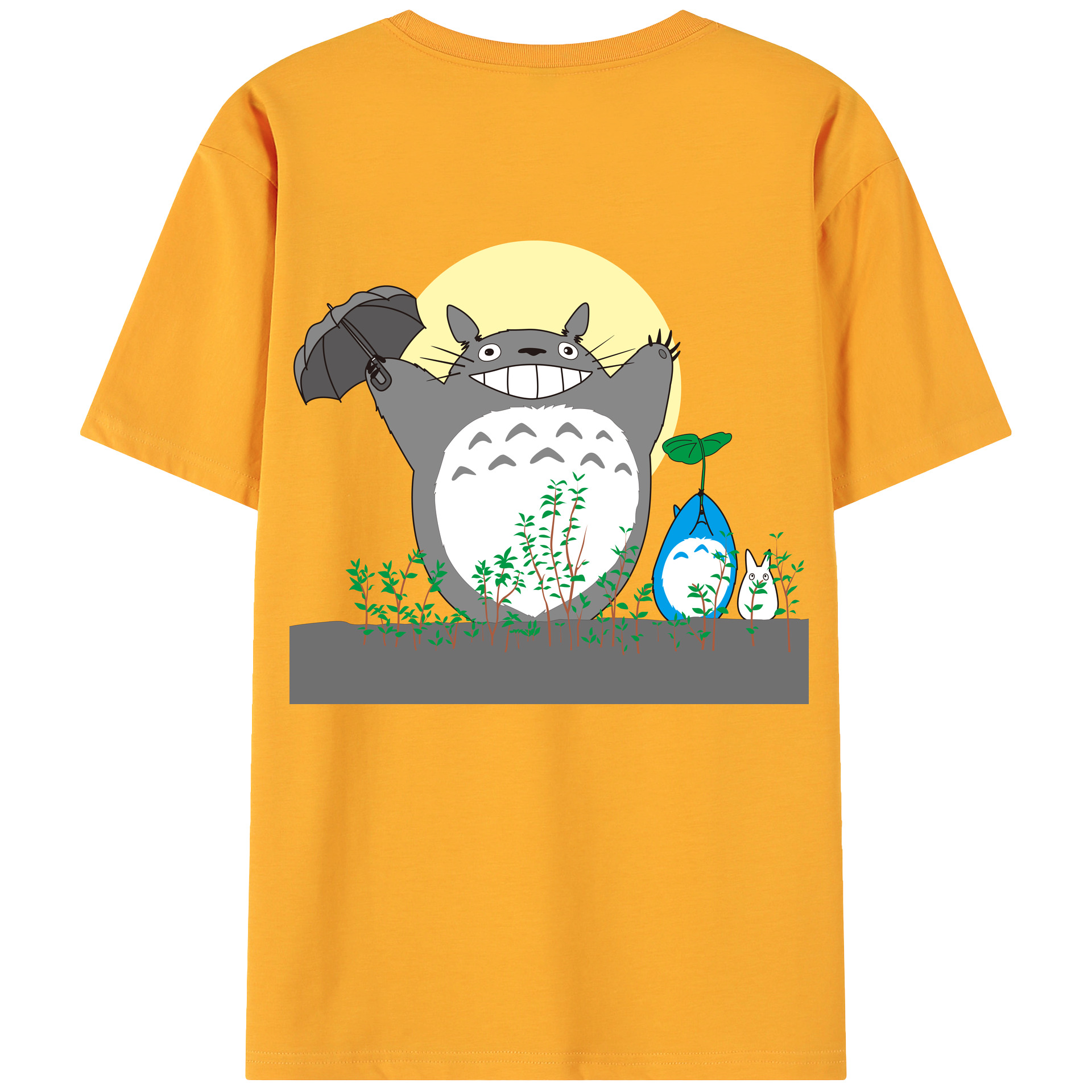 （画像用） となりのトトロ 草壁メイ 草壁サツキ My Neighbor Totoro Satsuki Kusakabe Mei Kusakabe 綿100％ メンズ半袖Tシャツ（バックプリント） 通気性