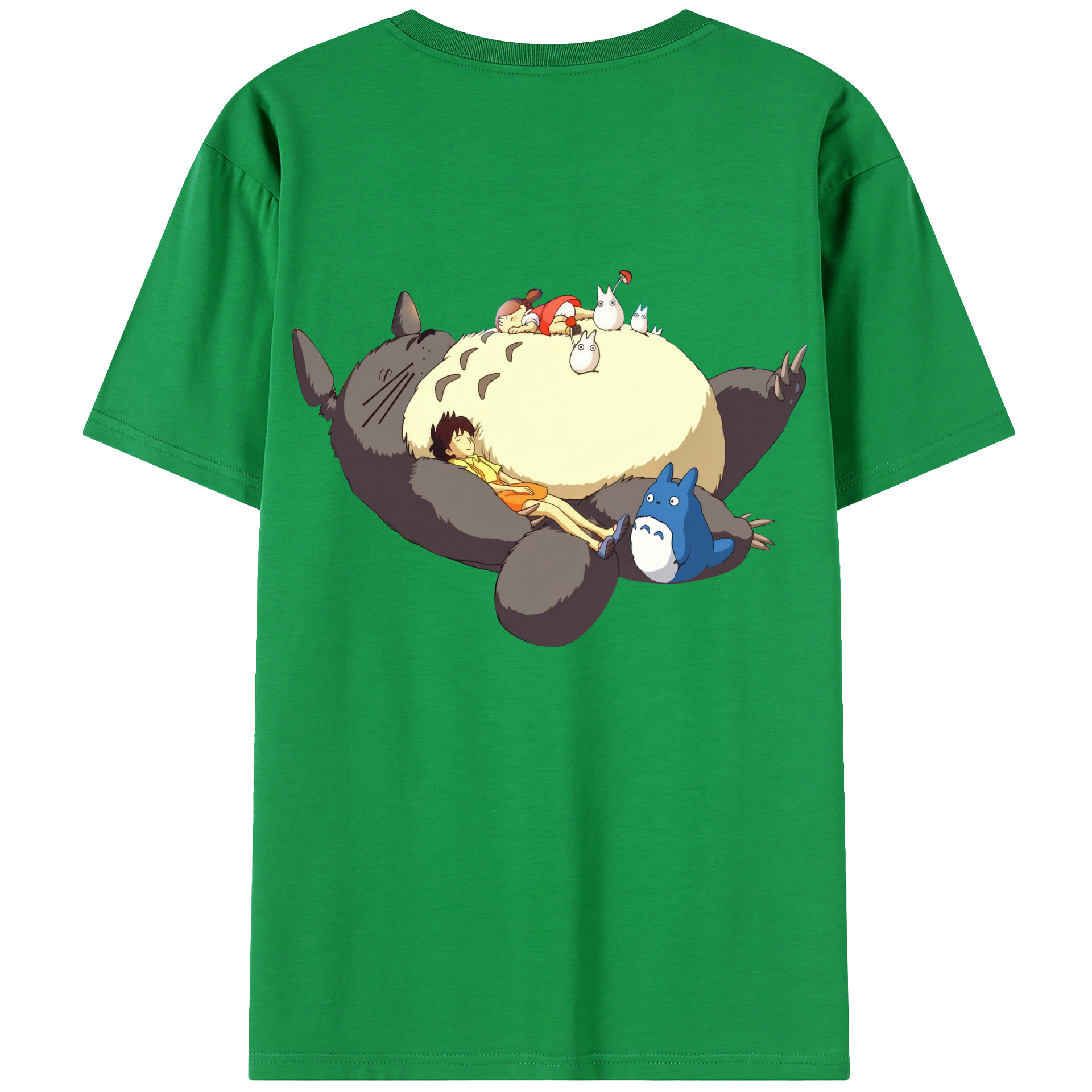 （画像用） となりのトトロ 草壁メイ 草壁サツキ My Neighbor Totoro Satsuki Kusakabe Mei Kusakabe 綿100％ メンズ半袖Tシャツ（バックプリント） 通気性