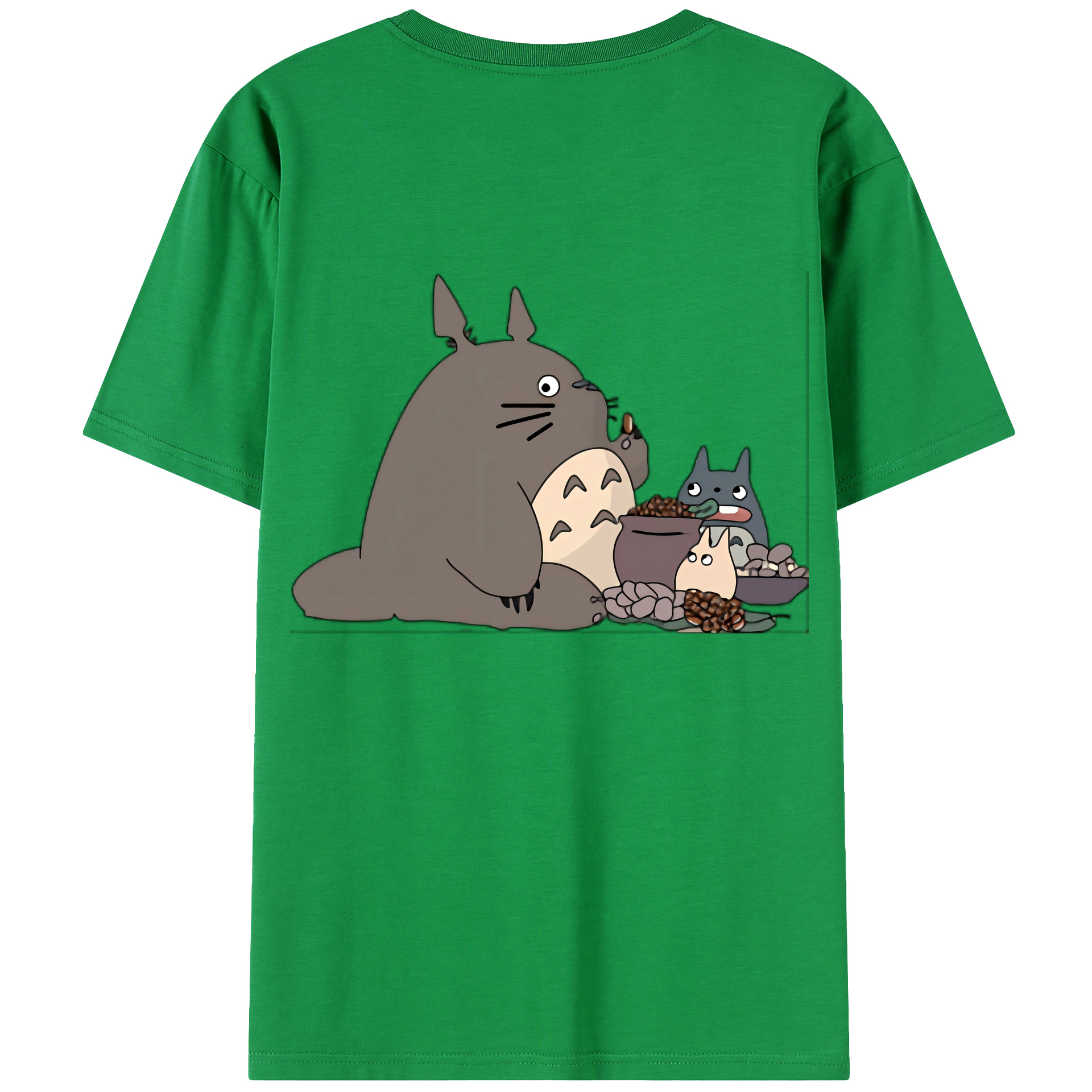 （画像用） となりのトトロ 草壁メイ 草壁サツキ My Neighbor Totoro Satsuki Kusakabe Mei Kusakabe 綿100％ メンズ半袖Tシャツ（バックプリント） 通気性