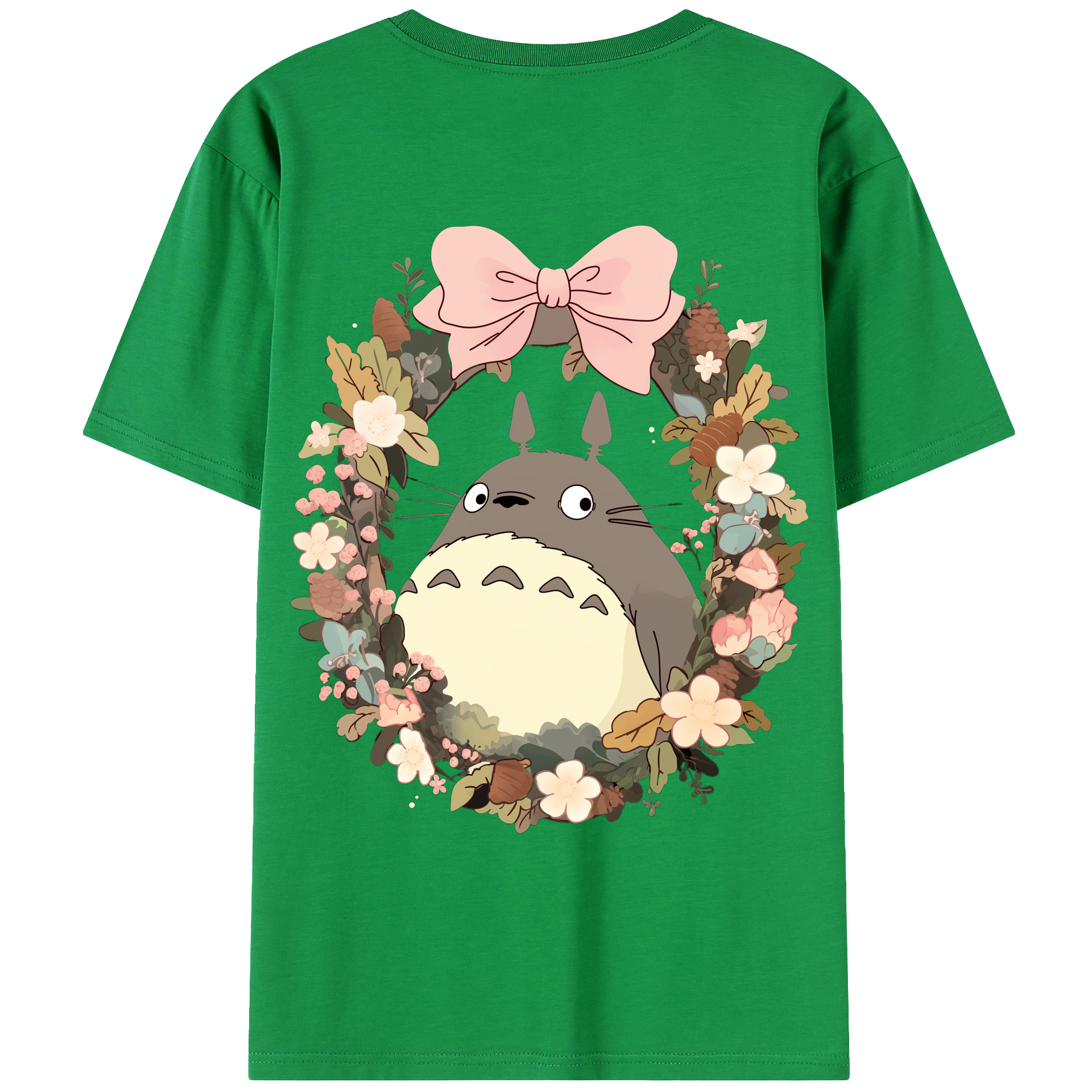 （画像用） となりのトトロ 草壁メイ 草壁サツキ My Neighbor Totoro Satsuki Kusakabe Mei Kusakabe 綿100％ メンズ半袖Tシャツ（バックプリント） 通気性