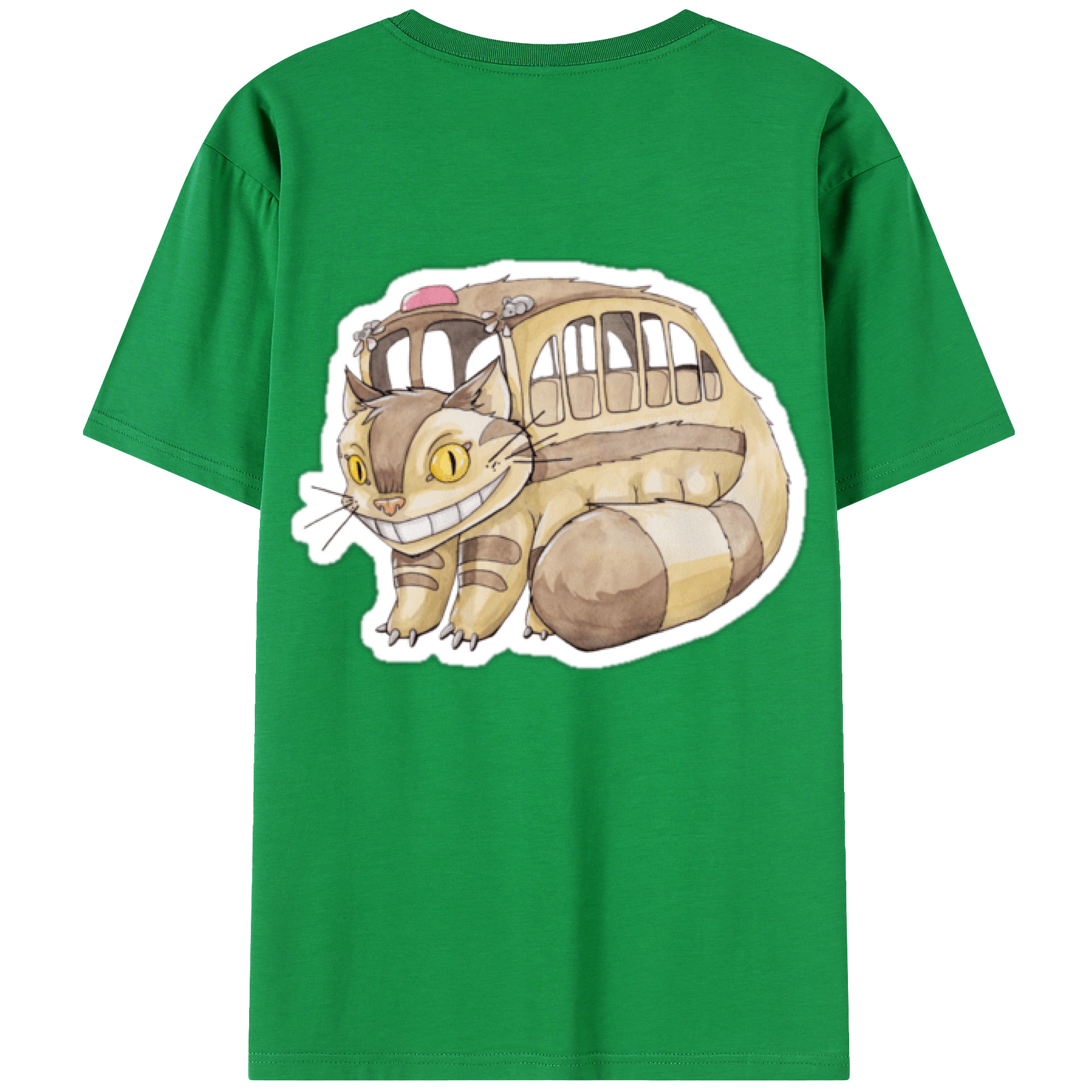 （画像用） となりのトトロ 草壁メイ 草壁サツキ My Neighbor Totoro Satsuki Kusakabe Mei Kusakabe 綿100％ メンズ半袖Tシャツ（バックプリント） 通気性