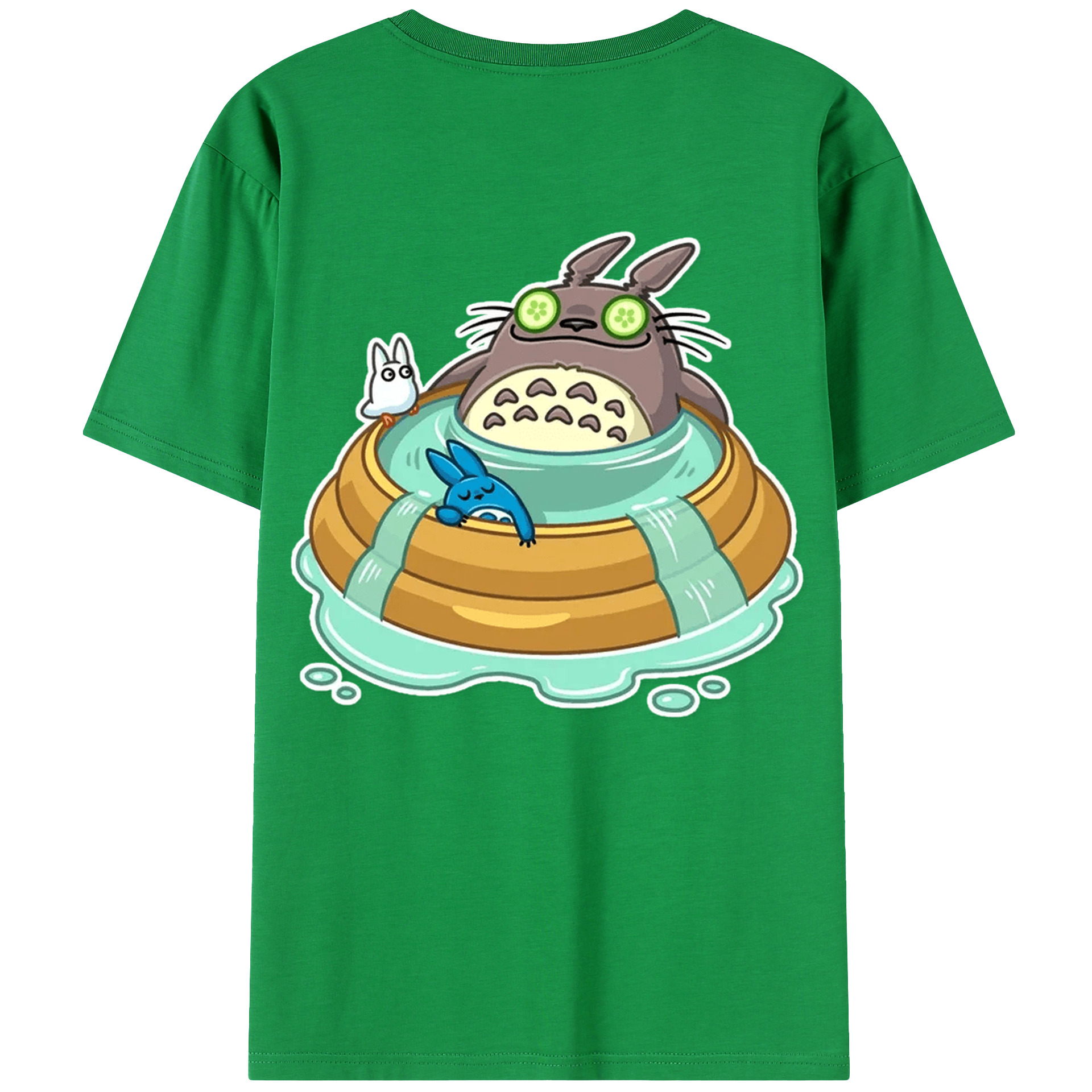 （画像用） となりのトトロ 草壁メイ 草壁サツキ My Neighbor Totoro Satsuki Kusakabe Mei Kusakabe 綿100％ メンズ半袖Tシャツ（バックプリント） 通気性
