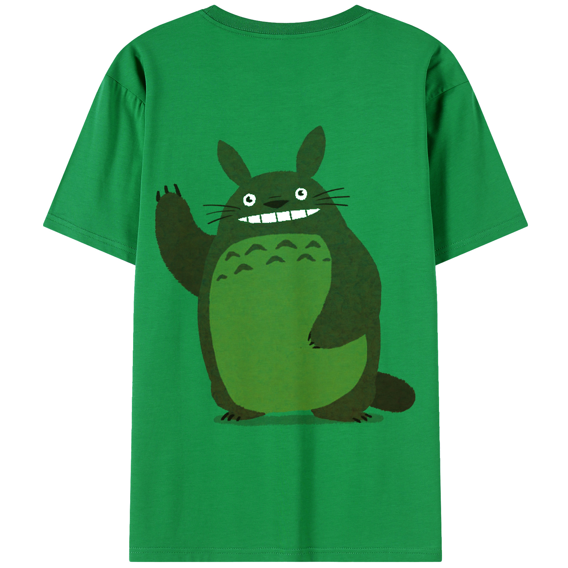 （画像用） となりのトトロ 草壁メイ 草壁サツキ My Neighbor Totoro Satsuki Kusakabe Mei Kusakabe 綿100％ メンズ半袖Tシャツ（バックプリント） 通気性