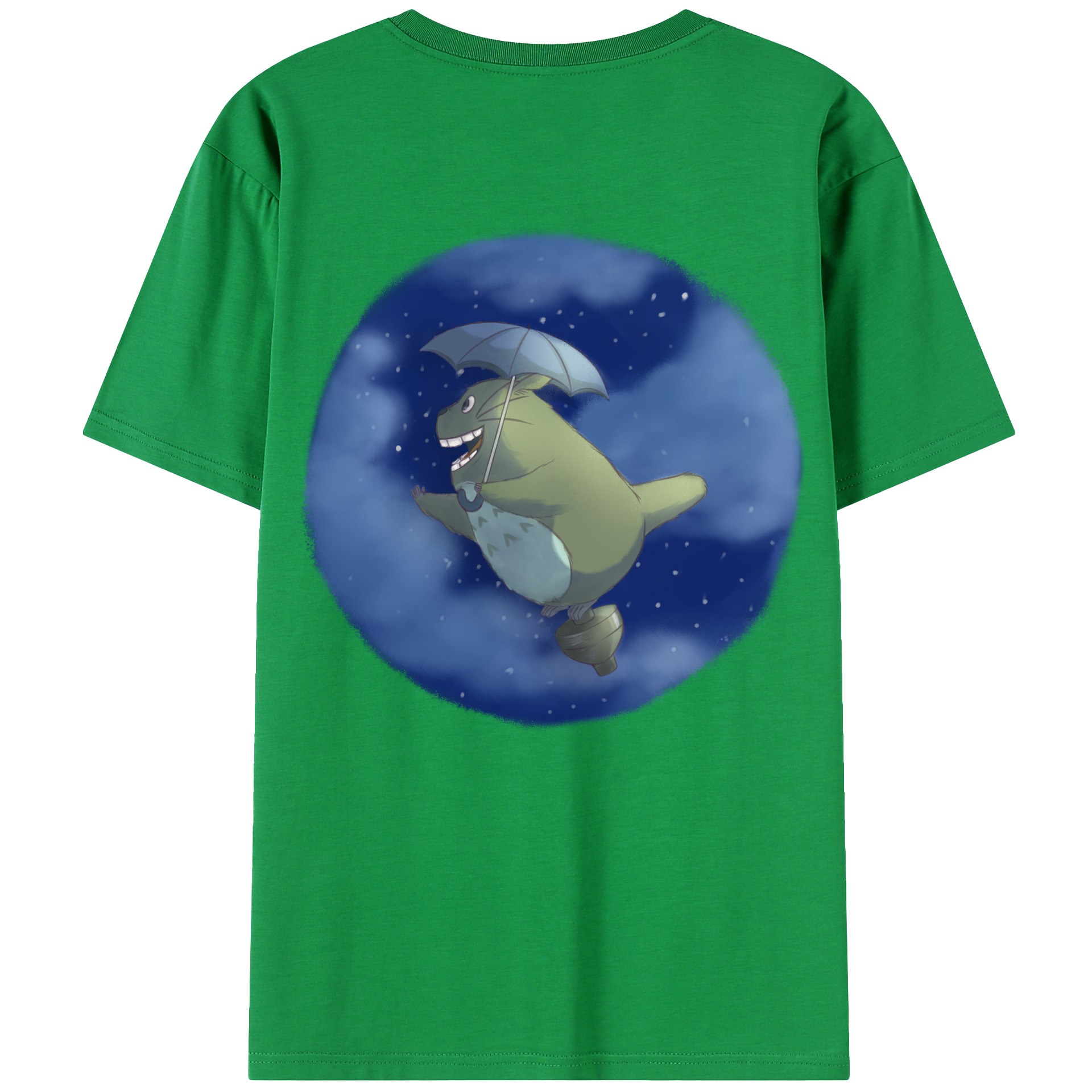 （画像用） となりのトトロ 草壁メイ 草壁サツキ My Neighbor Totoro Satsuki Kusakabe Mei Kusakabe 綿100％ メンズ半袖Tシャツ（バックプリント） 通気性