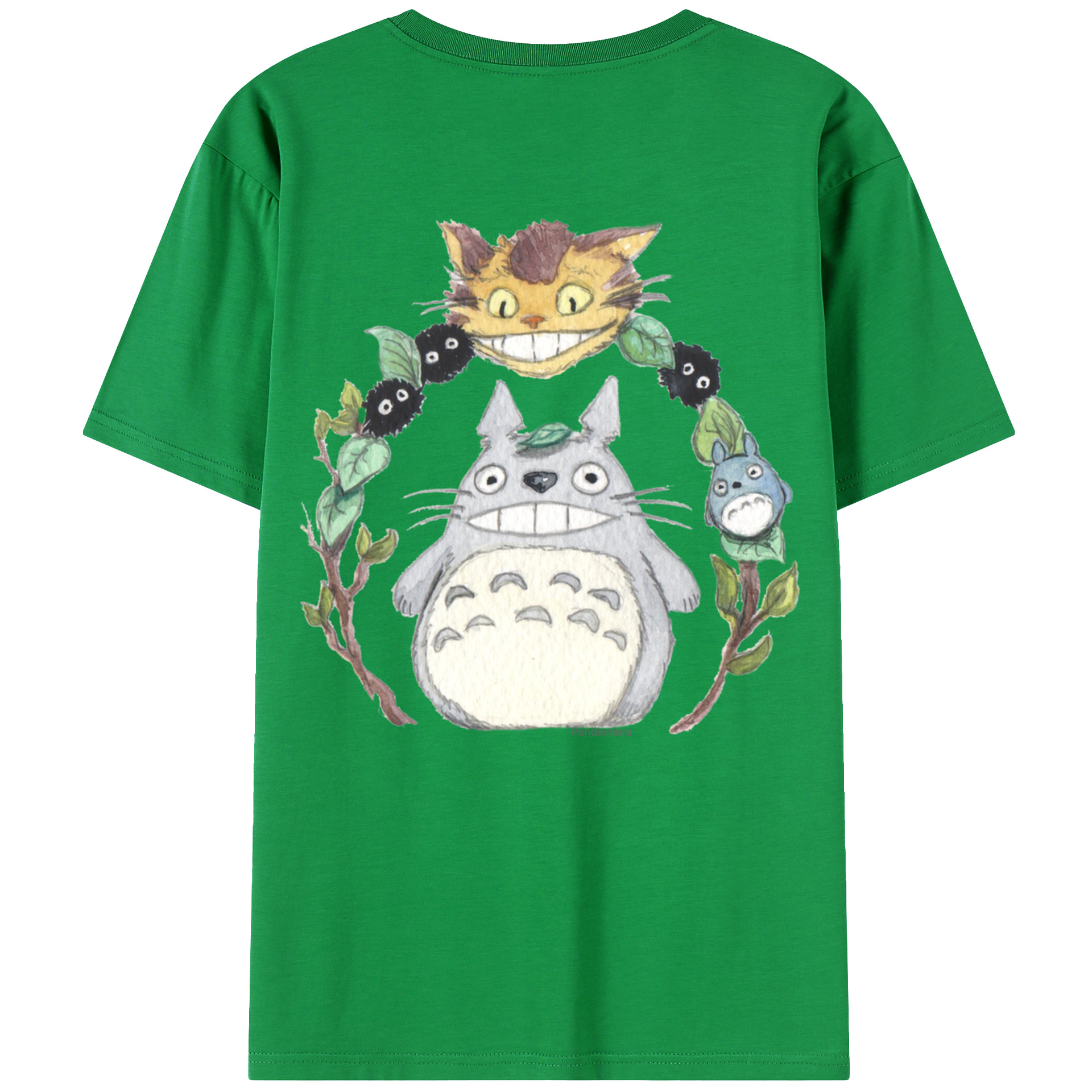 （画像用） となりのトトロ 草壁メイ 草壁サツキ My Neighbor Totoro Satsuki Kusakabe Mei Kusakabe 綿100％ メンズ半袖Tシャツ（バックプリント） 通気性