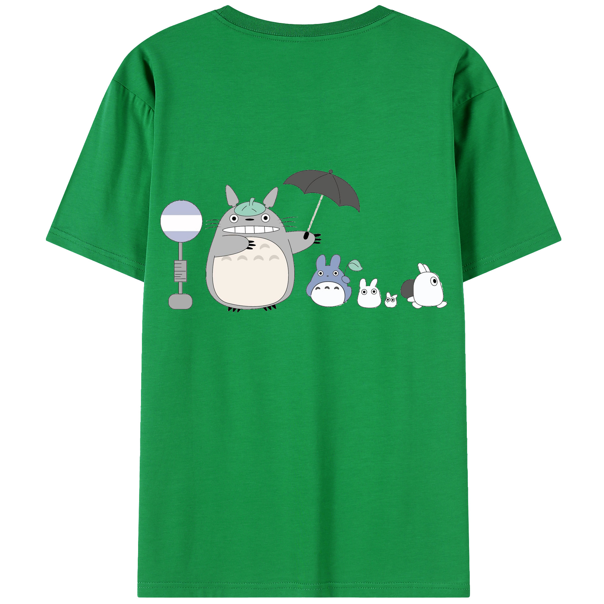 （画像用） となりのトトロ 草壁メイ 草壁サツキ My Neighbor Totoro Satsuki Kusakabe Mei Kusakabe 綿100％ メンズ半袖Tシャツ（バックプリント） 通気性