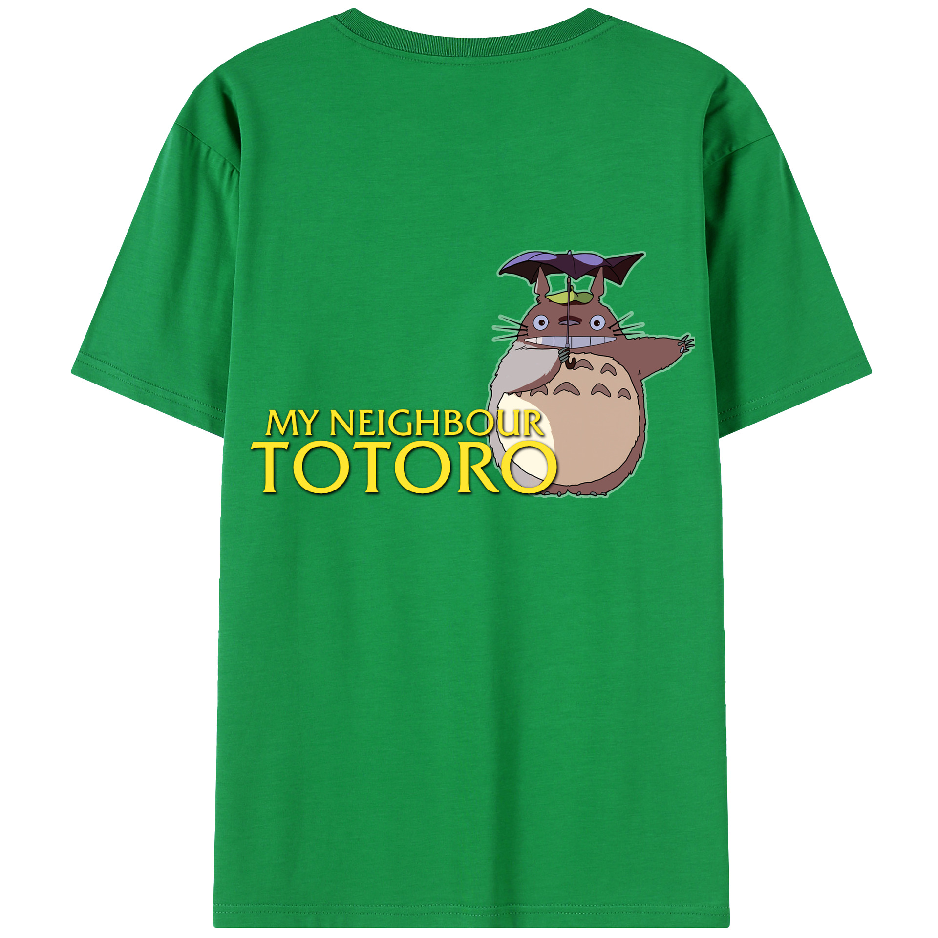 （画像用） となりのトトロ 草壁メイ 草壁サツキ My Neighbor Totoro Satsuki Kusakabe Mei Kusakabe 綿100％ メンズ半袖Tシャツ（バックプリント） 通気性