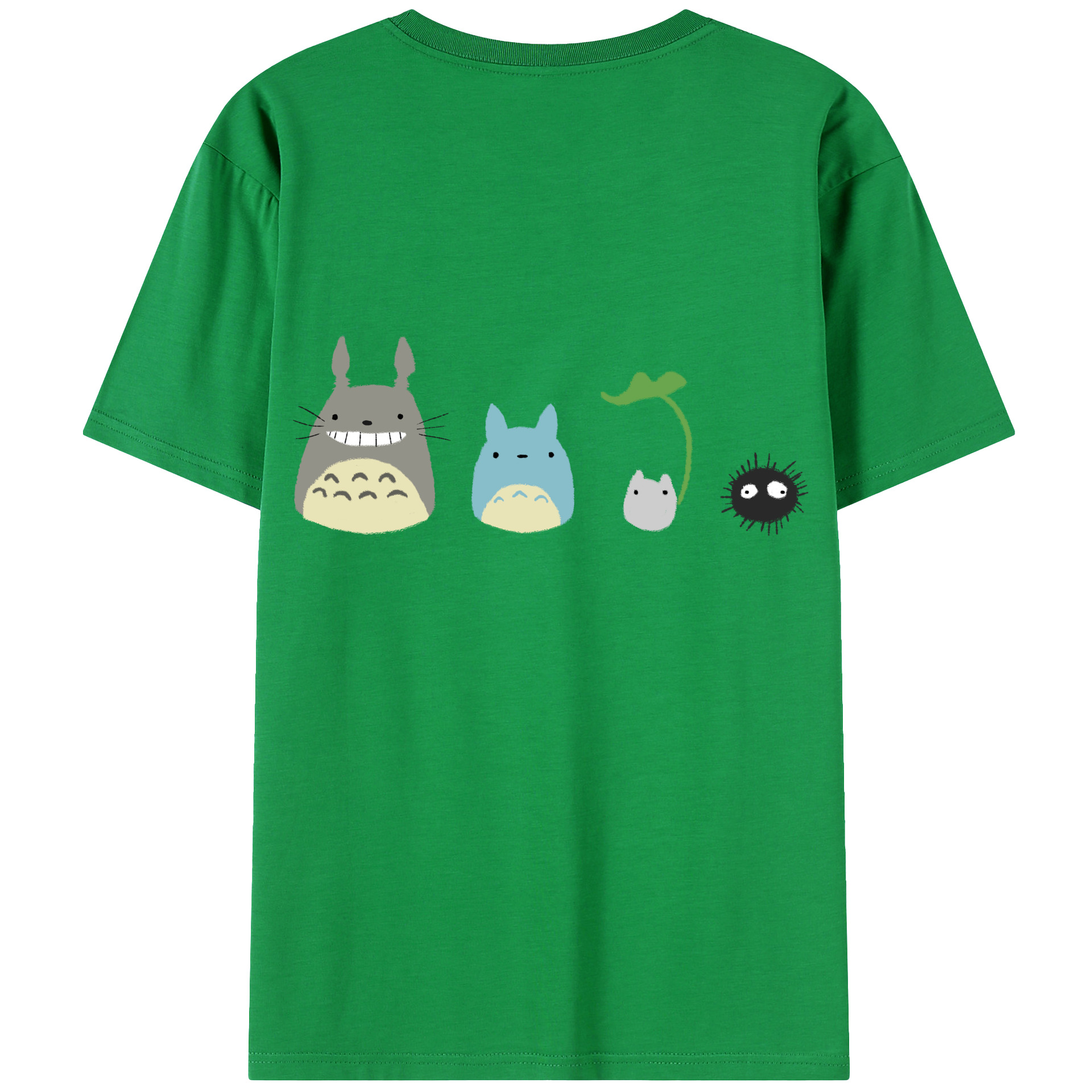 （画像用） となりのトトロ 草壁メイ 草壁サツキ My Neighbor Totoro Satsuki Kusakabe Mei Kusakabe 綿100％ メンズ半袖Tシャツ（バックプリント） 通気性