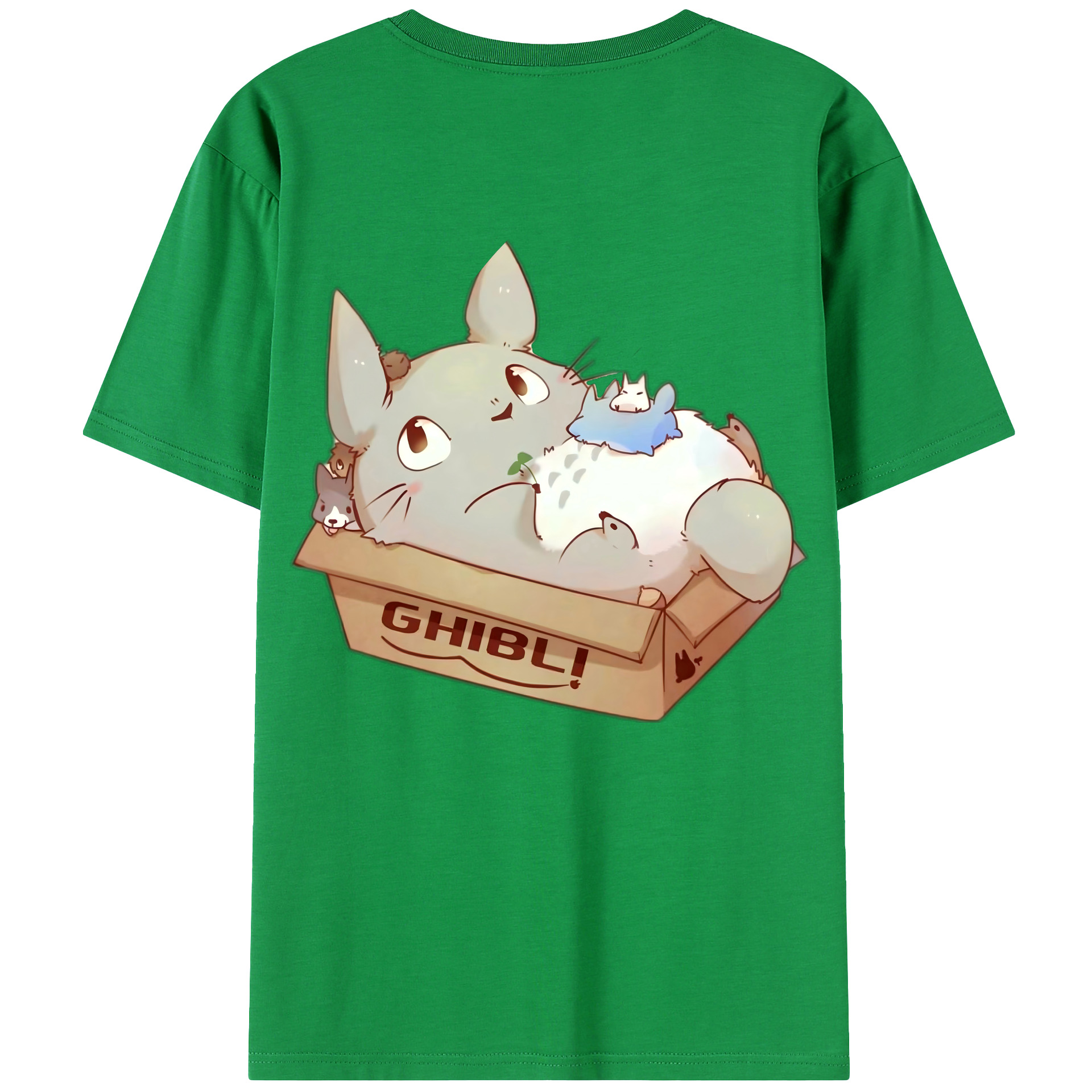 （画像用） となりのトトロ 草壁メイ 草壁サツキ My Neighbor Totoro Satsuki Kusakabe Mei Kusakabe 綿100％ メンズ半袖Tシャツ（バックプリント） 通気性