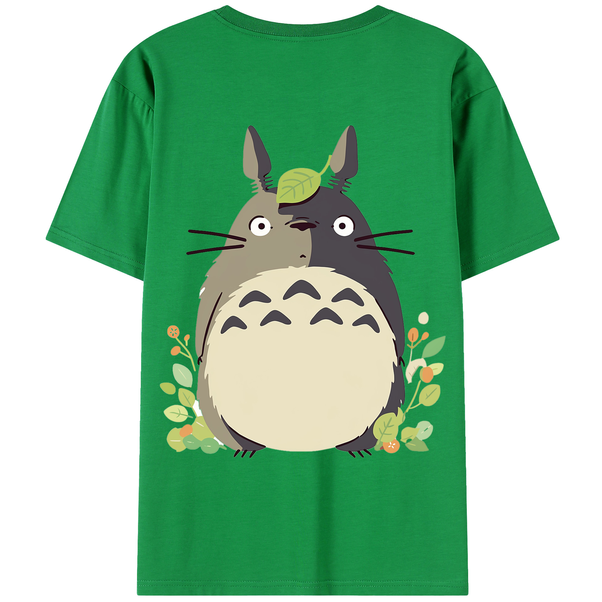 （画像用） となりのトトロ 草壁メイ 草壁サツキ My Neighbor Totoro Satsuki Kusakabe Mei Kusakabe 綿100％ メンズ半袖Tシャツ（バックプリント） 通気性