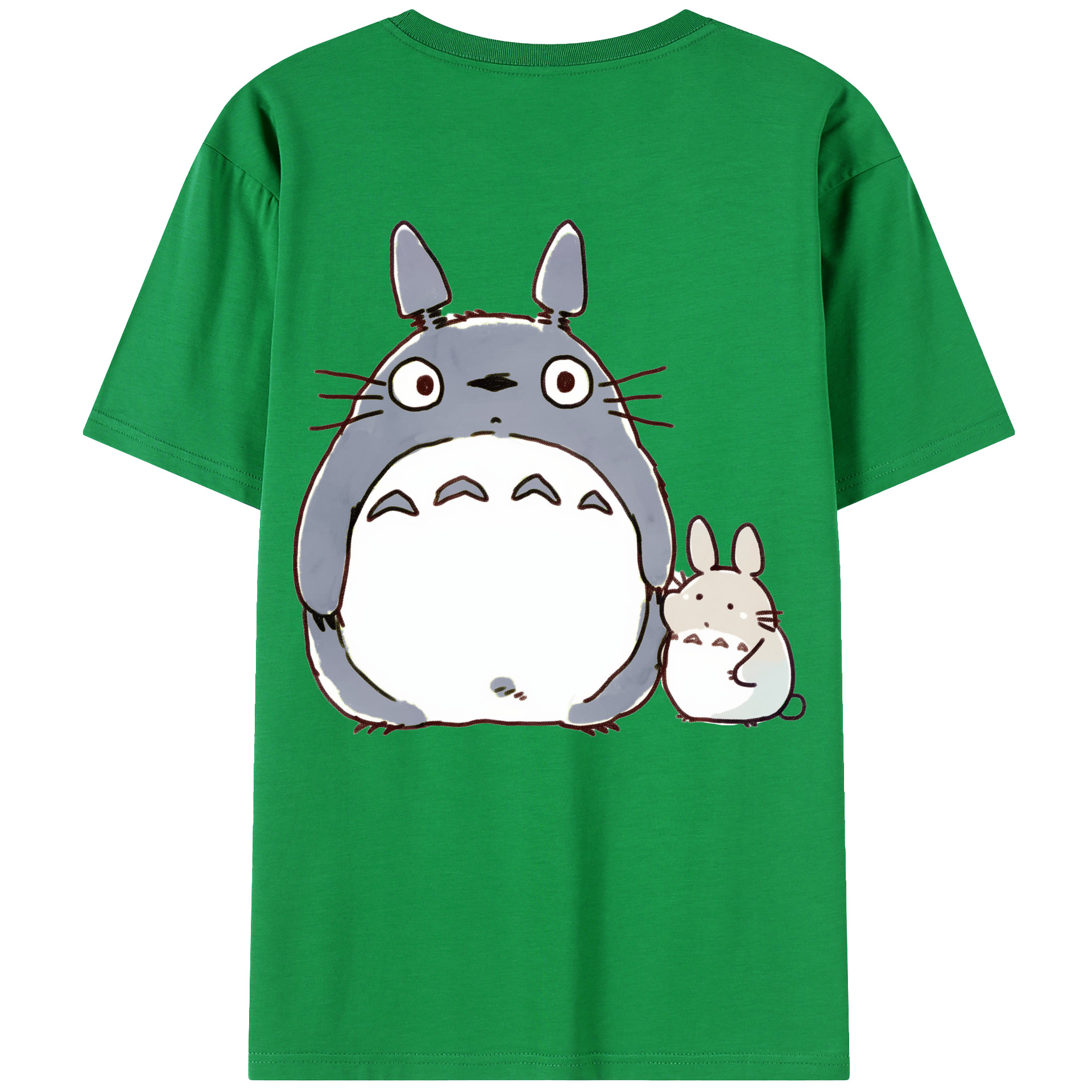 （画像用） となりのトトロ 草壁メイ 草壁サツキ My Neighbor Totoro Satsuki Kusakabe Mei Kusakabe 綿100％ メンズ半袖Tシャツ（バックプリント） 通気性