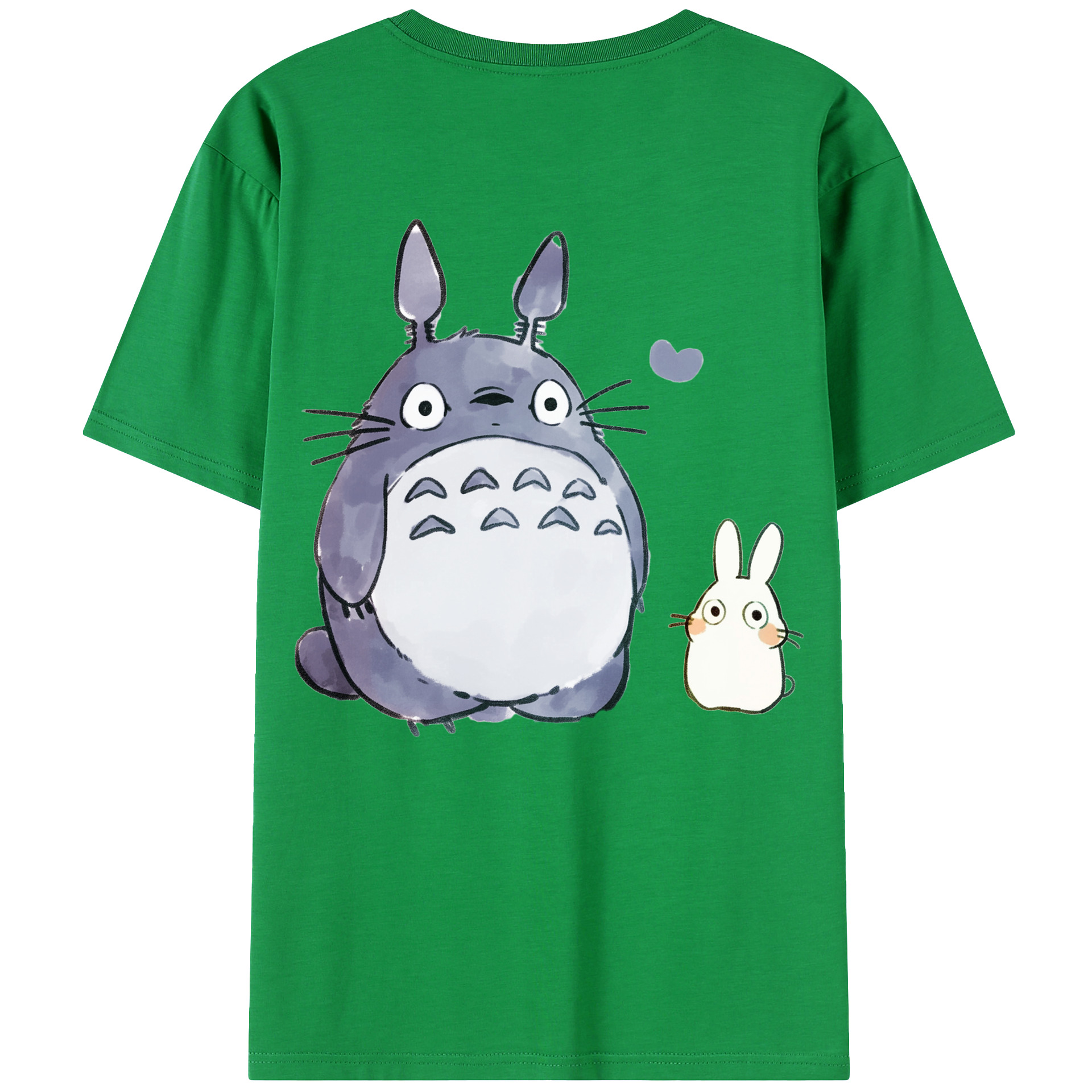 （画像用） となりのトトロ 草壁メイ 草壁サツキ My Neighbor Totoro Satsuki Kusakabe Mei Kusakabe 綿100％ メンズ半袖Tシャツ（バックプリント） 通気性