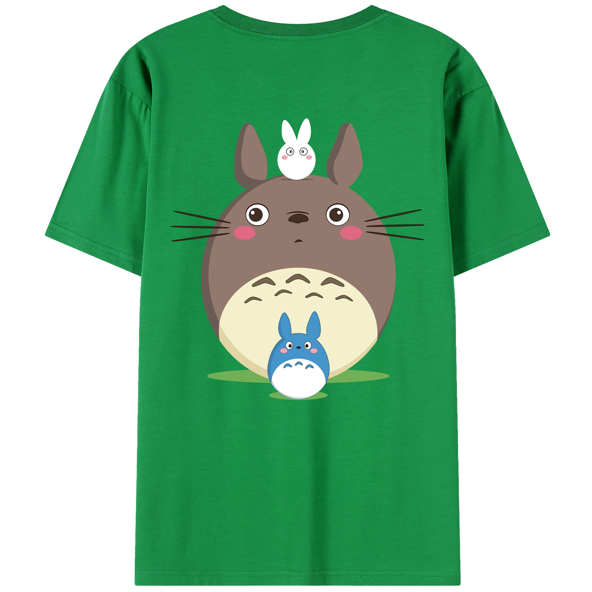 （画像用） となりのトトロ 草壁メイ 草壁サツキ My Neighbor Totoro Satsuki Kusakabe Mei Kusakabe 綿100％ メンズ半袖Tシャツ（バックプリント） 通気性