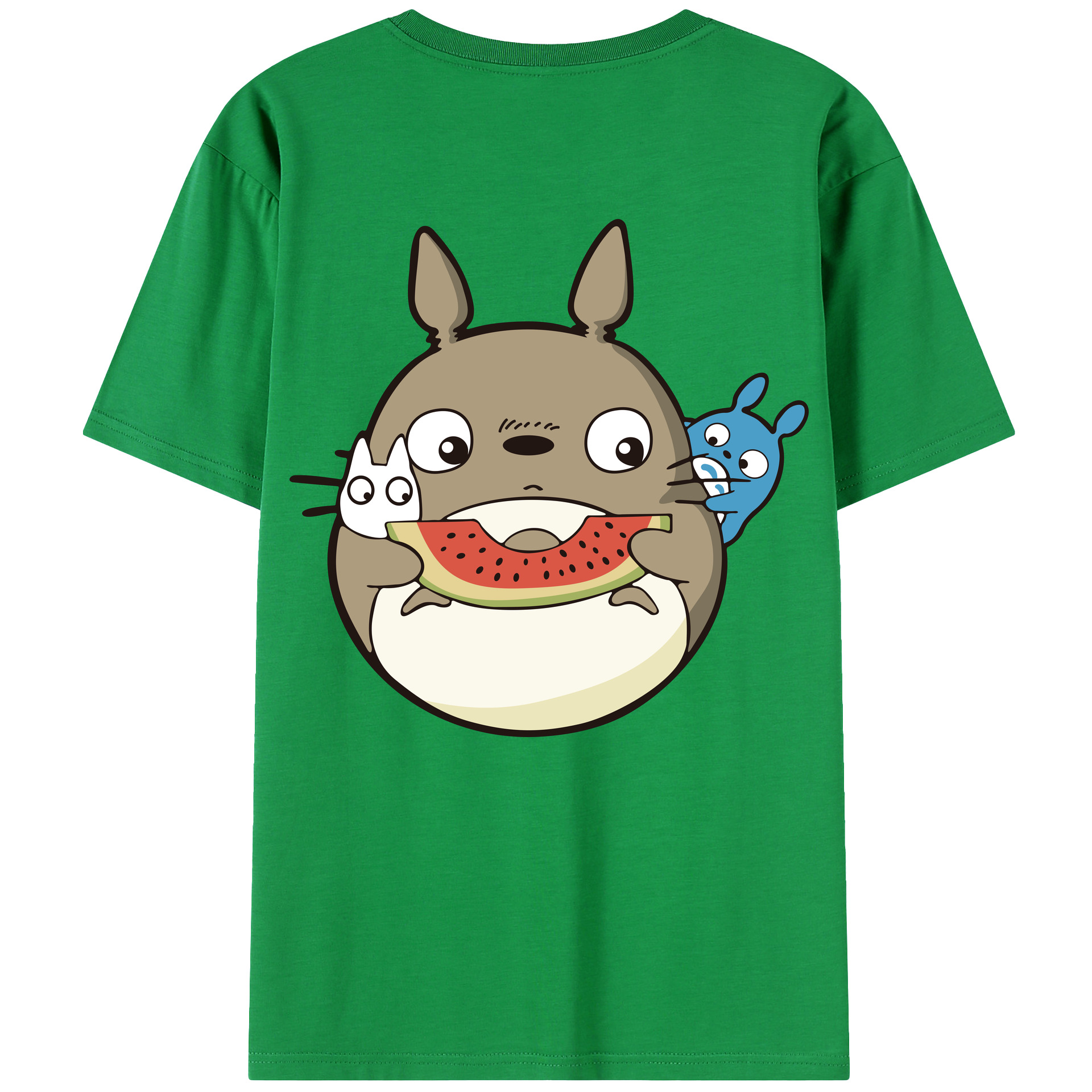 （画像用） となりのトトロ 草壁メイ 草壁サツキ My Neighbor Totoro Satsuki Kusakabe Mei Kusakabe 綿100％ メンズ半袖Tシャツ（バックプリント） 通気性