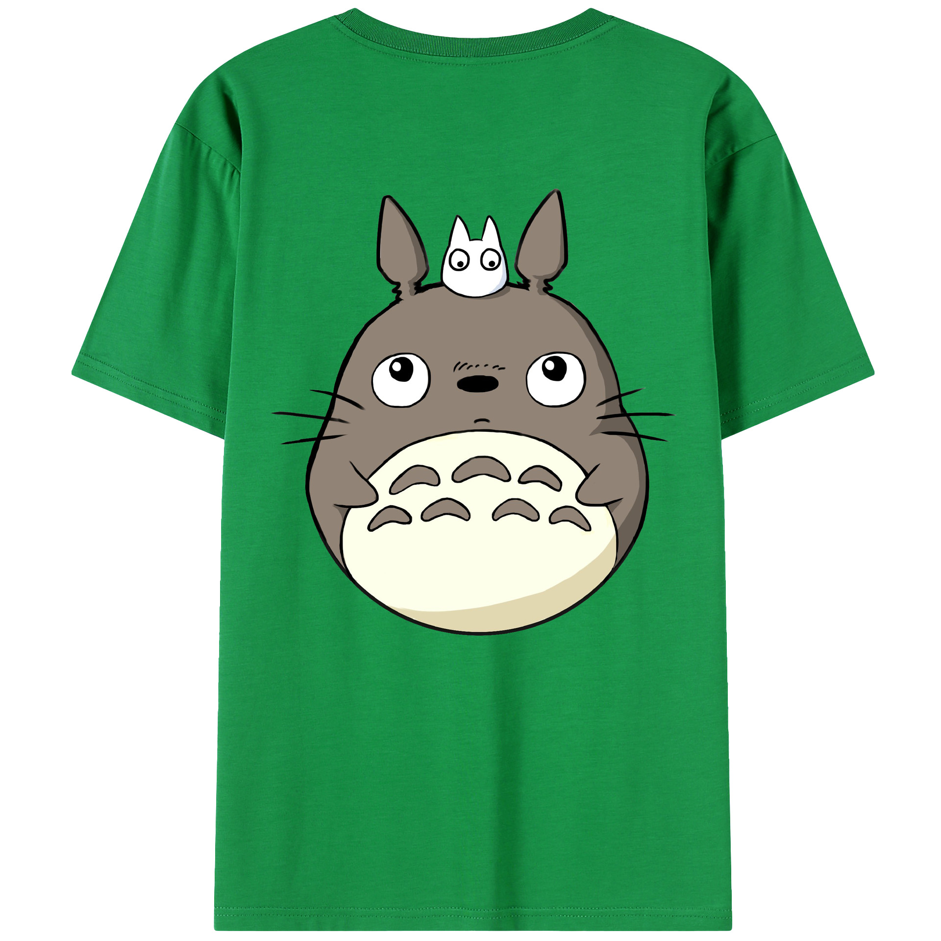 （画像用） となりのトトロ 草壁メイ 草壁サツキ My Neighbor Totoro Satsuki Kusakabe Mei Kusakabe 綿100％ メンズ半袖Tシャツ（バックプリント） 通気性