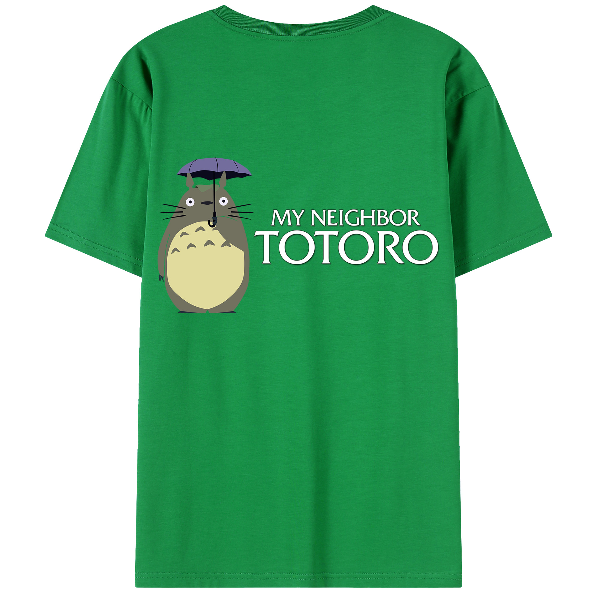 （画像用） となりのトトロ 草壁メイ 草壁サツキ My Neighbor Totoro Satsuki Kusakabe Mei Kusakabe 綿100％ メンズ半袖Tシャツ（バックプリント） 通気性