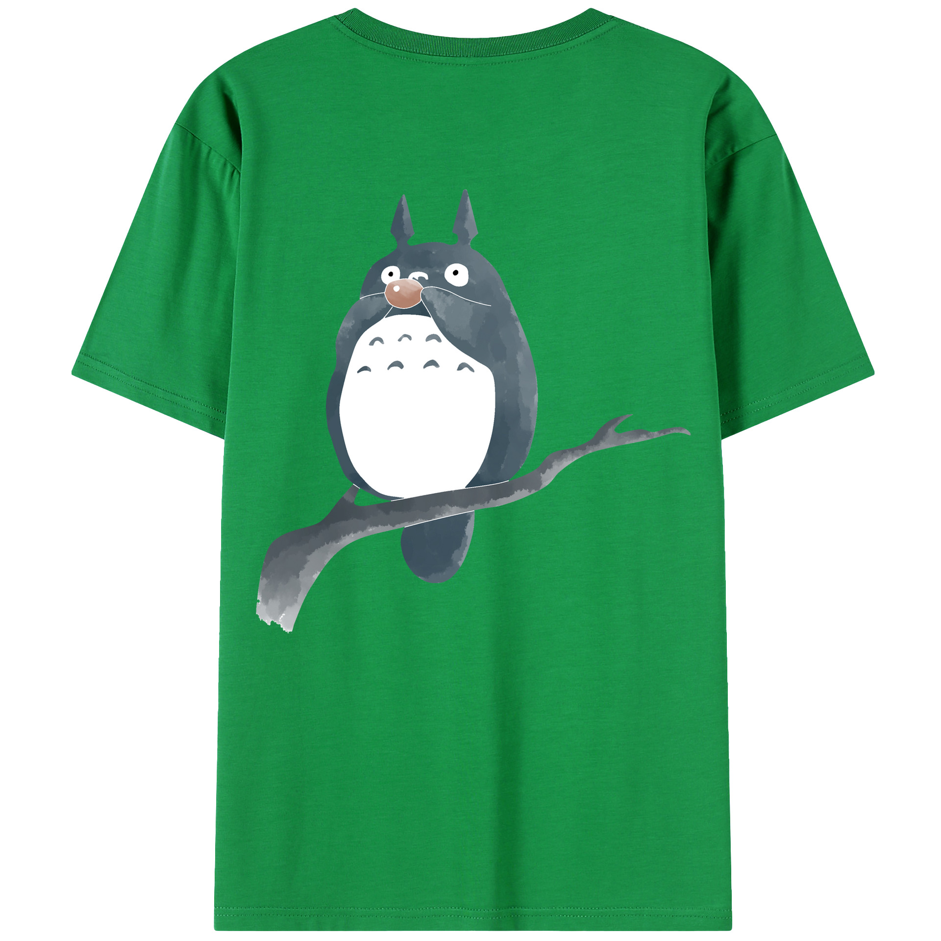 （画像用） となりのトトロ 草壁メイ 草壁サツキ My Neighbor Totoro Satsuki Kusakabe Mei Kusakabe 綿100％ メンズ半袖Tシャツ（バックプリント） 通気性