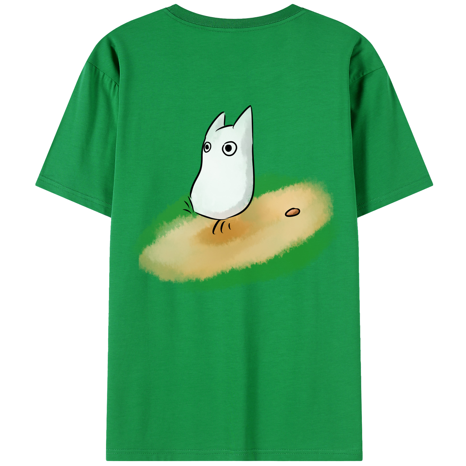 （画像用） となりのトトロ 草壁メイ 草壁サツキ My Neighbor Totoro Satsuki Kusakabe Mei Kusakabe 綿100％ メンズ半袖Tシャツ（バックプリント） 通気性