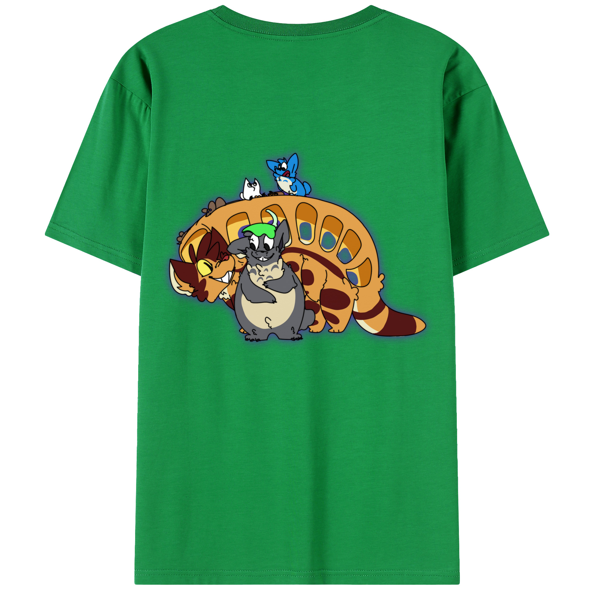 （画像用） となりのトトロ 草壁メイ 草壁サツキ My Neighbor Totoro Satsuki Kusakabe Mei Kusakabe 綿100％ メンズ半袖Tシャツ（バックプリント） 通気性