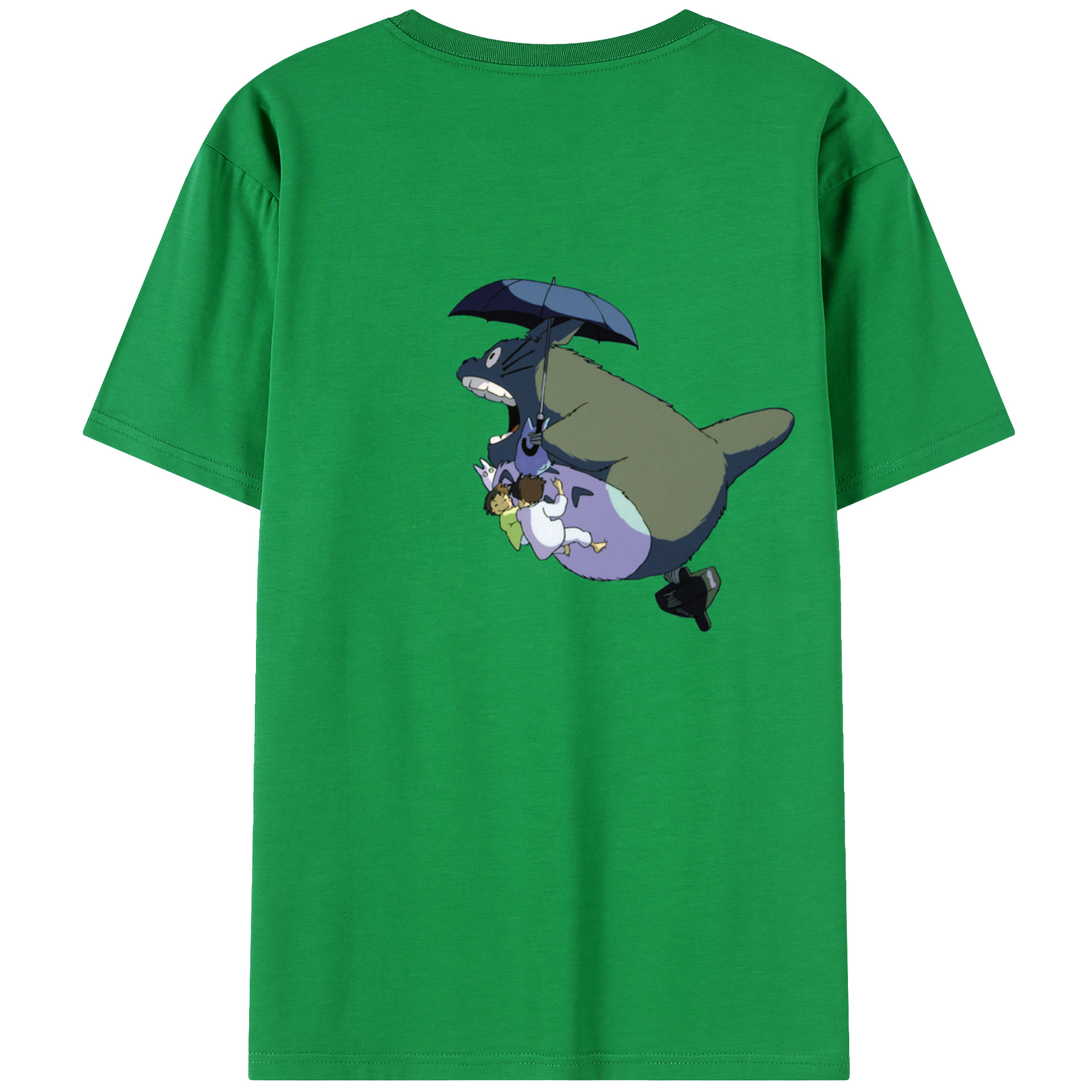 （画像用） となりのトトロ 草壁メイ 草壁サツキ My Neighbor Totoro Satsuki Kusakabe Mei Kusakabe 綿100％ メンズ半袖Tシャツ（バックプリント） 通気性