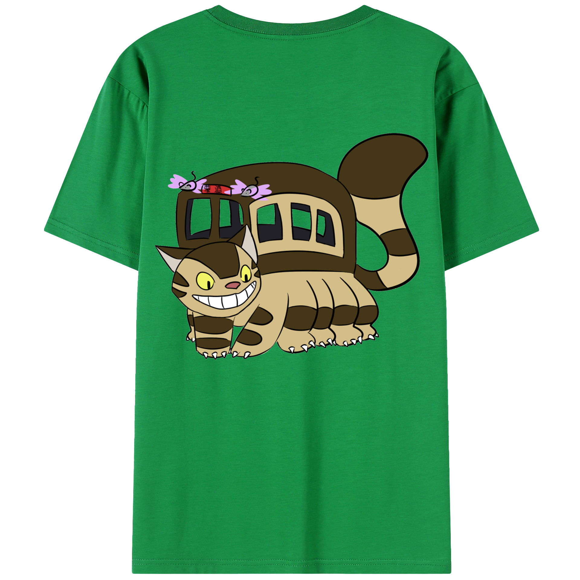 （画像用） となりのトトロ 草壁メイ 草壁サツキ My Neighbor Totoro Satsuki Kusakabe Mei Kusakabe 綿100％ メンズ半袖Tシャツ（バックプリント） 通気性