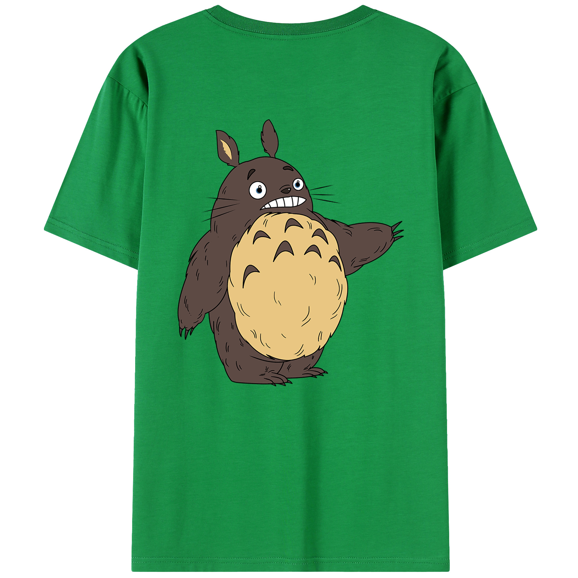 （画像用） となりのトトロ 草壁メイ 草壁サツキ My Neighbor Totoro Satsuki Kusakabe Mei Kusakabe 綿100％ メンズ半袖Tシャツ（バックプリント） 通気性