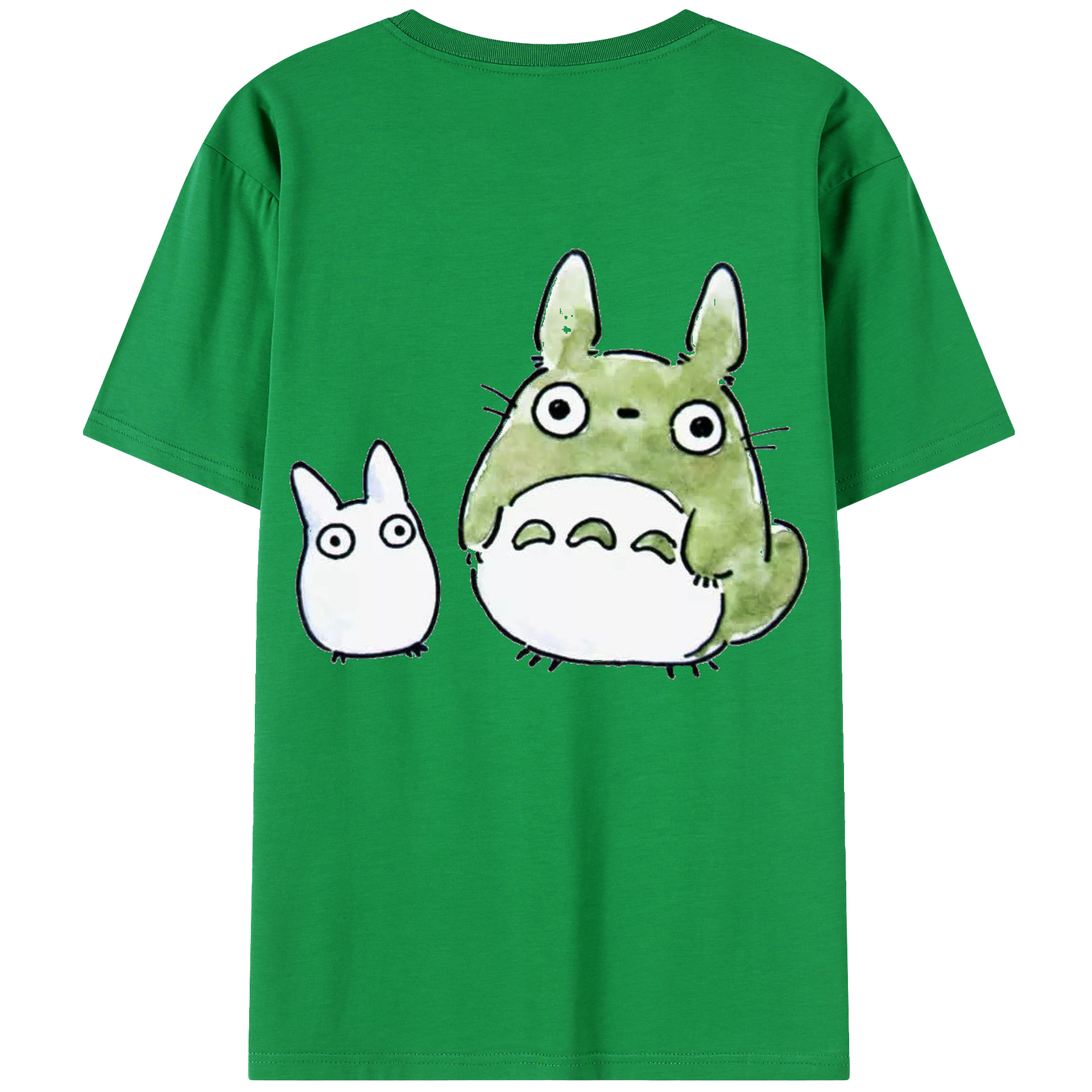 （画像用） となりのトトロ 草壁メイ 草壁サツキ My Neighbor Totoro Satsuki Kusakabe Mei Kusakabe 綿100％ メンズ半袖Tシャツ（バックプリント） 通気性