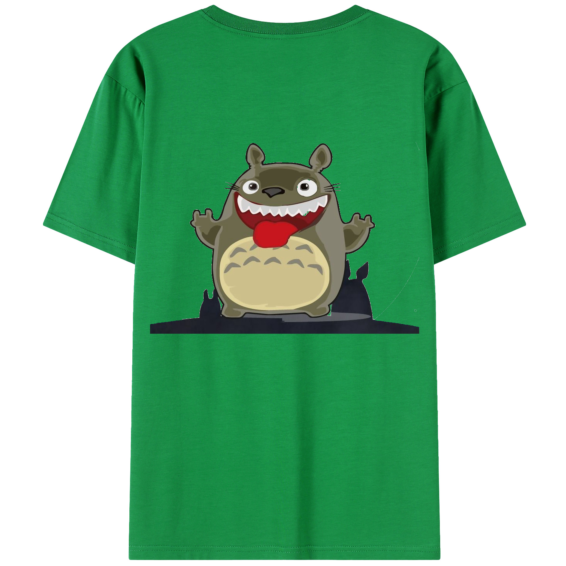 （画像用） となりのトトロ 草壁メイ 草壁サツキ My Neighbor Totoro Satsuki Kusakabe Mei Kusakabe 綿100％ メンズ半袖Tシャツ（バックプリント） 通気性