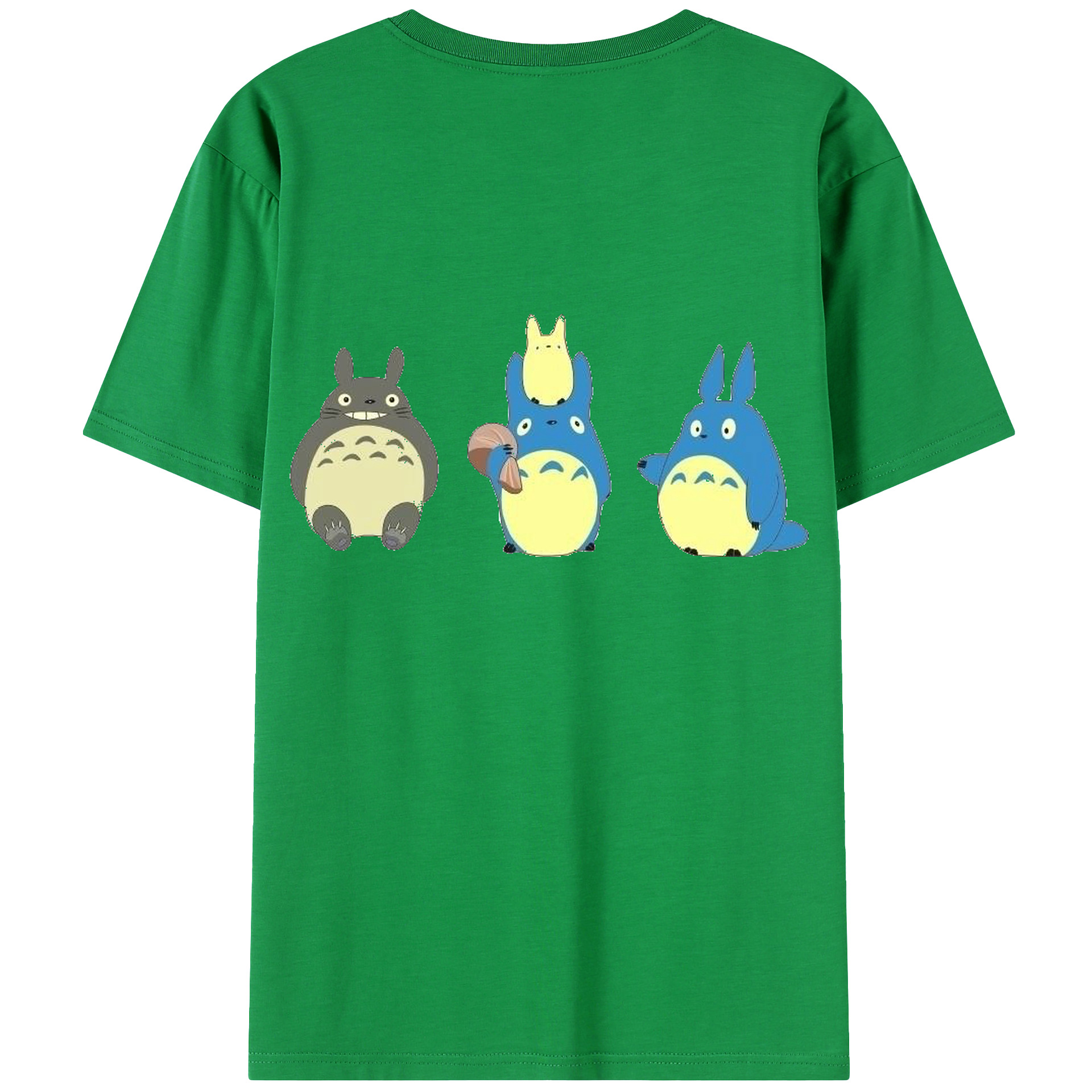 （画像用） となりのトトロ 草壁メイ 草壁サツキ My Neighbor Totoro Satsuki Kusakabe Mei Kusakabe 綿100％ メンズ半袖Tシャツ（バックプリント） 通気性
