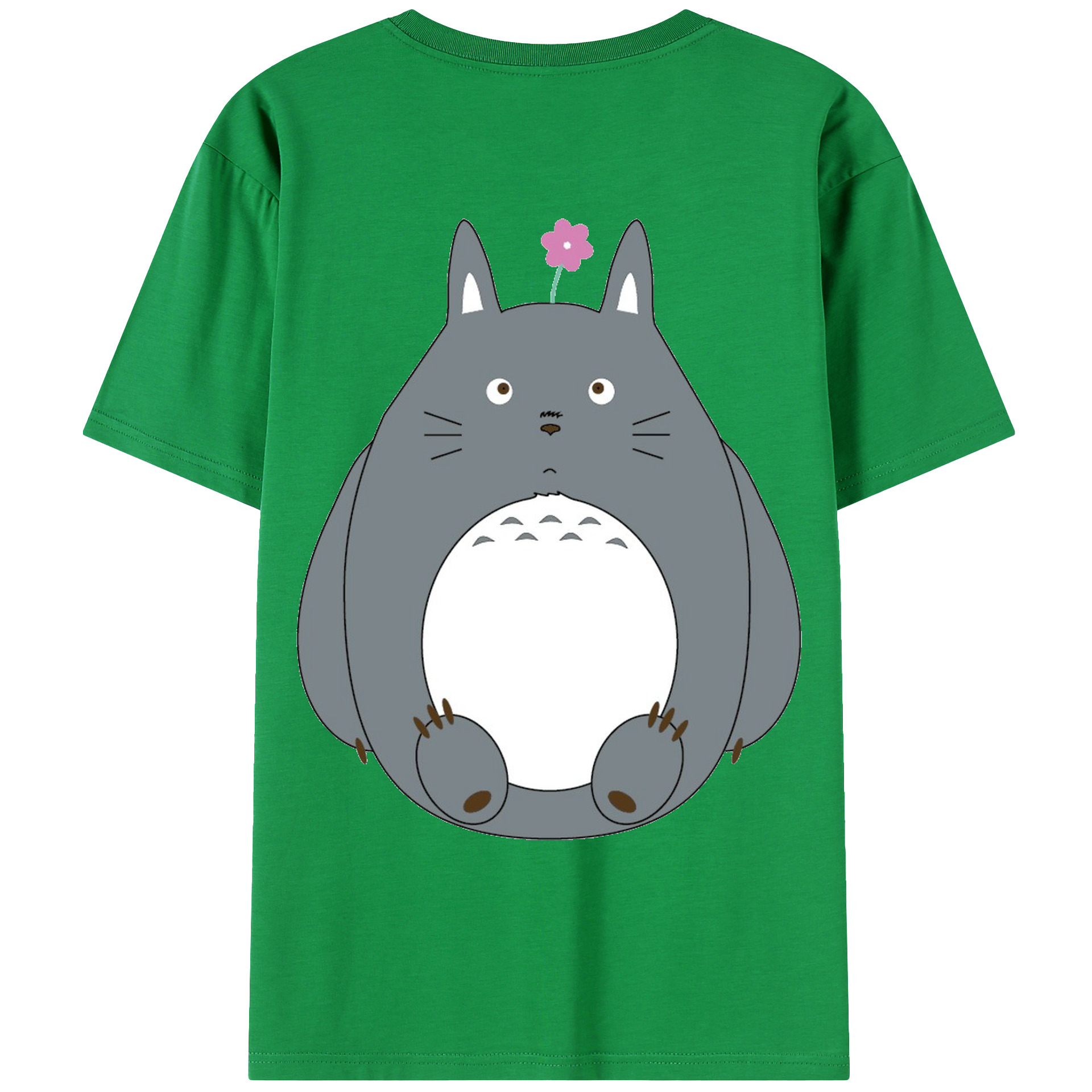 （画像用） となりのトトロ 草壁メイ 草壁サツキ My Neighbor Totoro Satsuki Kusakabe Mei Kusakabe 綿100％ メンズ半袖Tシャツ（バックプリント） 通気性