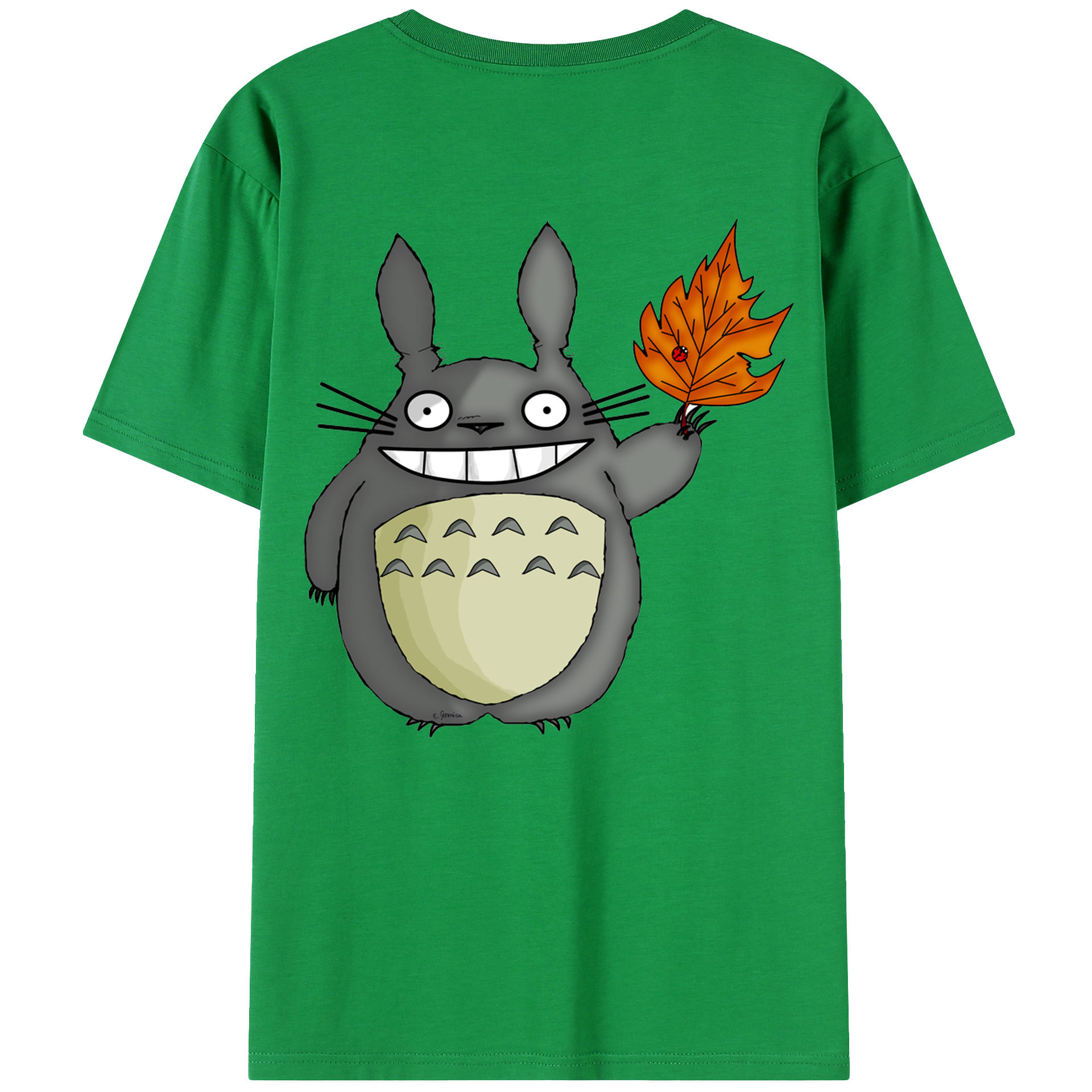 （画像用） となりのトトロ 草壁メイ 草壁サツキ My Neighbor Totoro Satsuki Kusakabe Mei Kusakabe 綿100％ メンズ半袖Tシャツ（バックプリント） 通気性