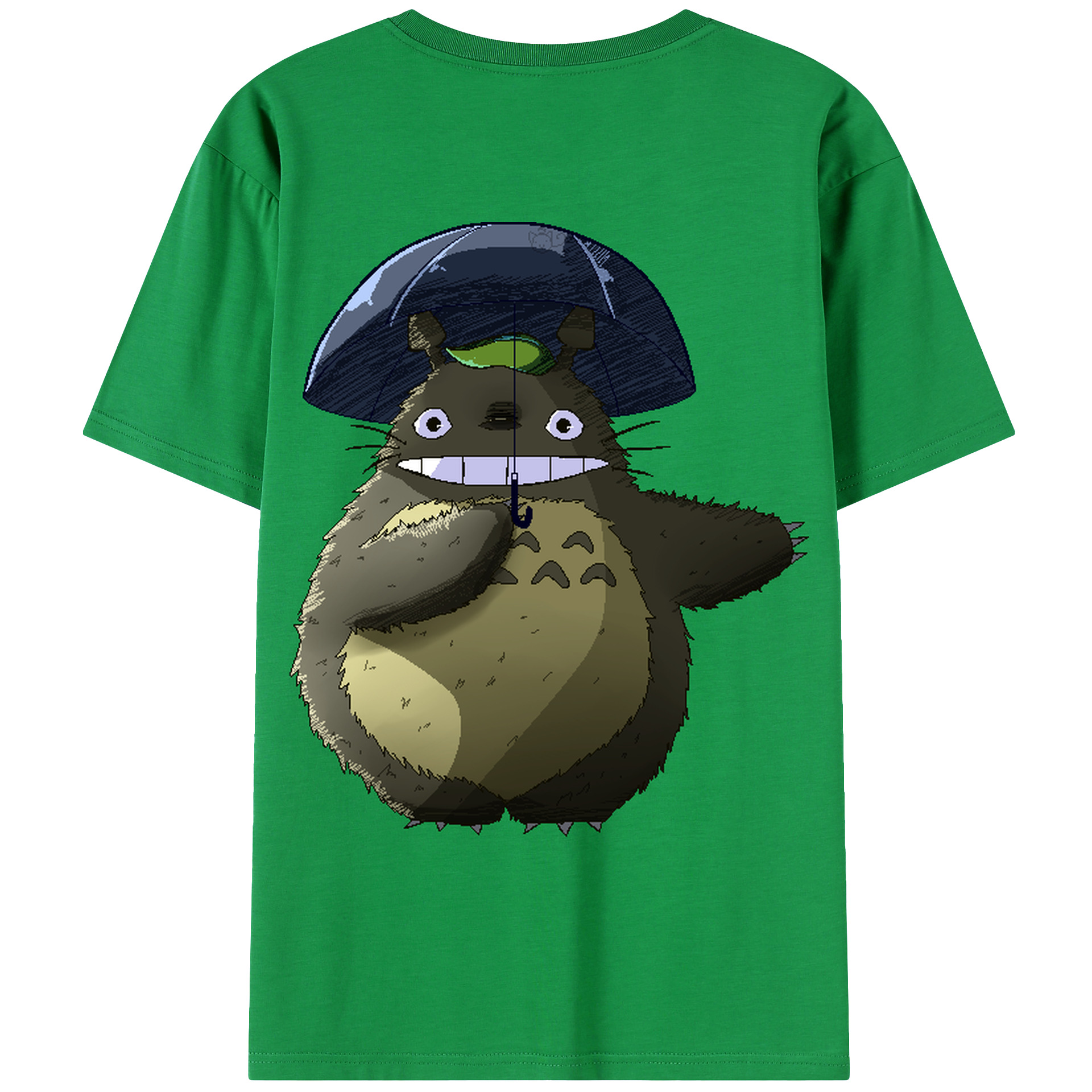 （画像用） となりのトトロ 草壁メイ 草壁サツキ My Neighbor Totoro Satsuki Kusakabe Mei Kusakabe 綿100％ メンズ半袖Tシャツ（バックプリント） 通気性