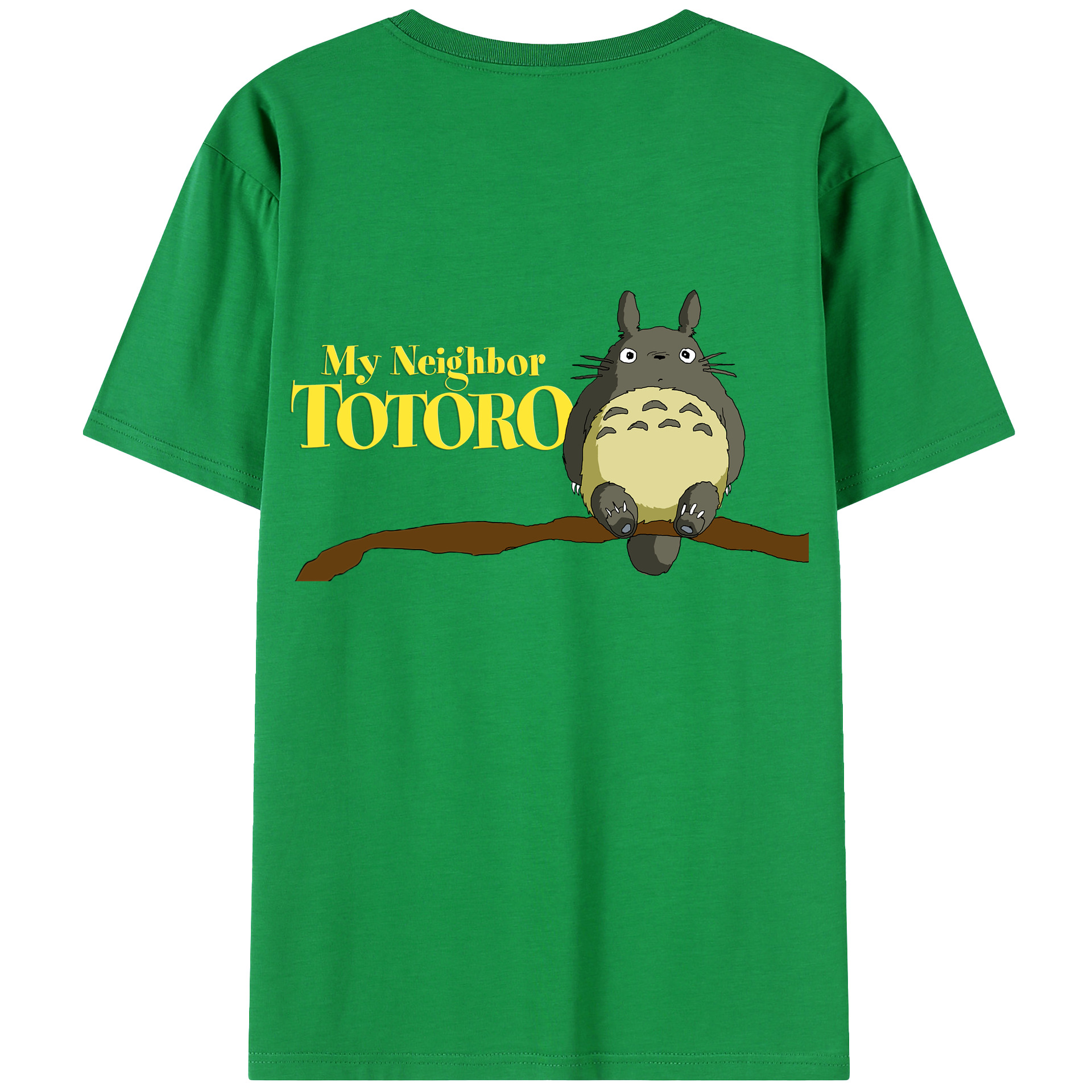 （画像用） となりのトトロ 草壁メイ 草壁サツキ My Neighbor Totoro Satsuki Kusakabe Mei Kusakabe 綿100％ メンズ半袖Tシャツ（バックプリント） 通気性