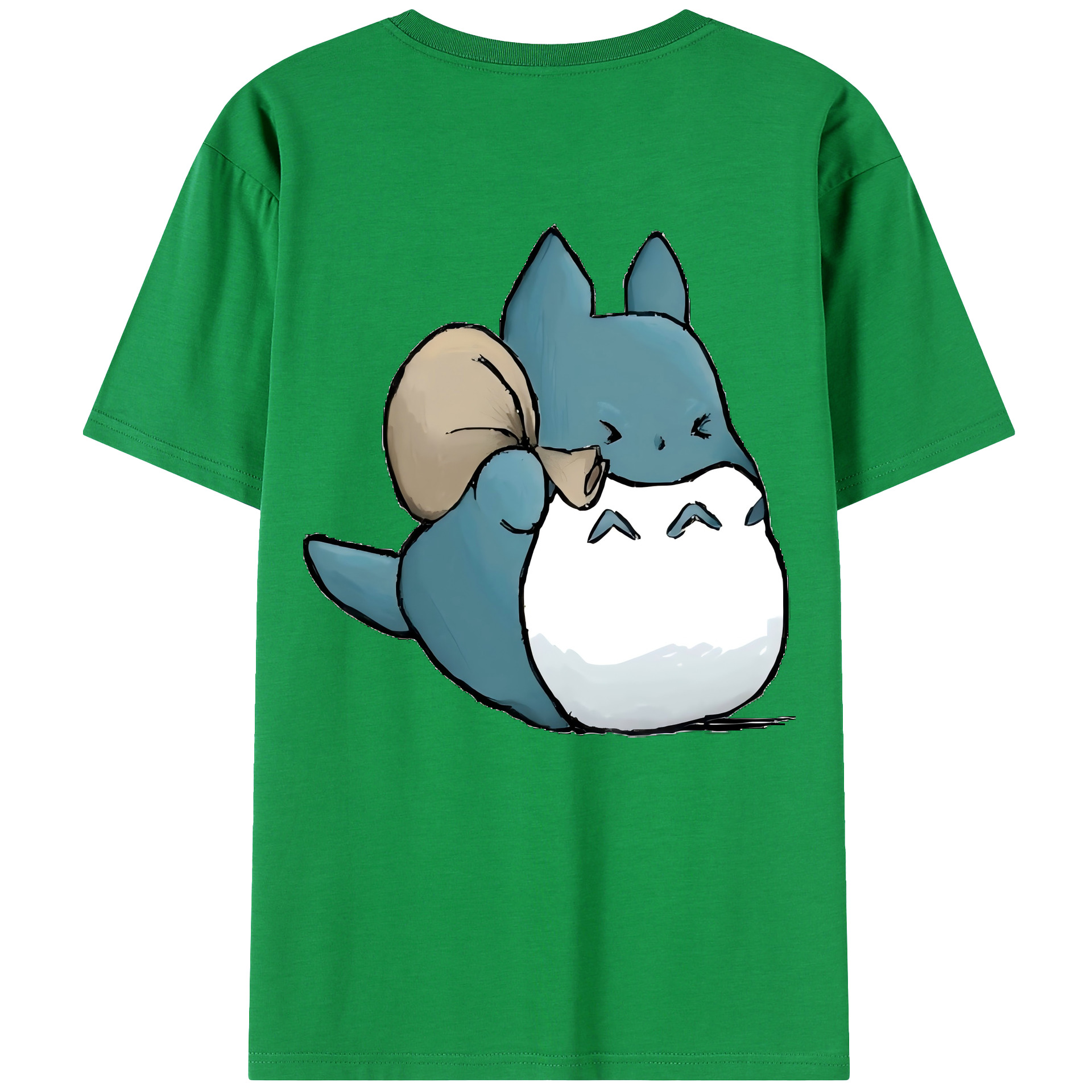 （画像用） となりのトトロ 草壁メイ 草壁サツキ My Neighbor Totoro Satsuki Kusakabe Mei Kusakabe 綿100％ メンズ半袖Tシャツ（バックプリント） 通気性