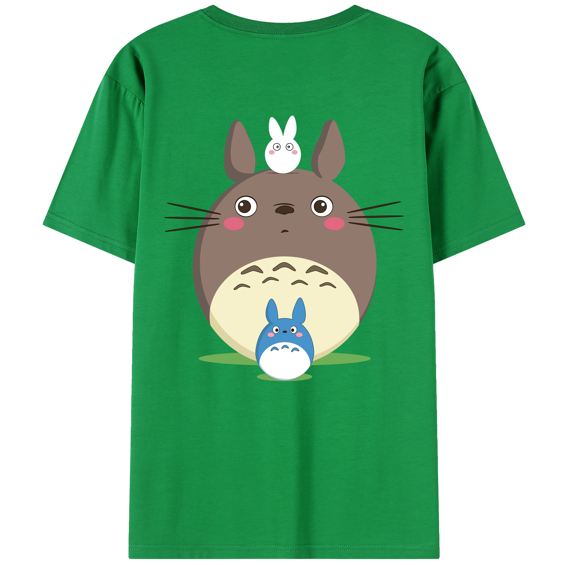 （画像用） となりのトトロ 草壁メイ 草壁サツキ My Neighbor Totoro Satsuki Kusakabe Mei Kusakabe 綿100％ メンズ半袖Tシャツ（バックプリント） 通気性